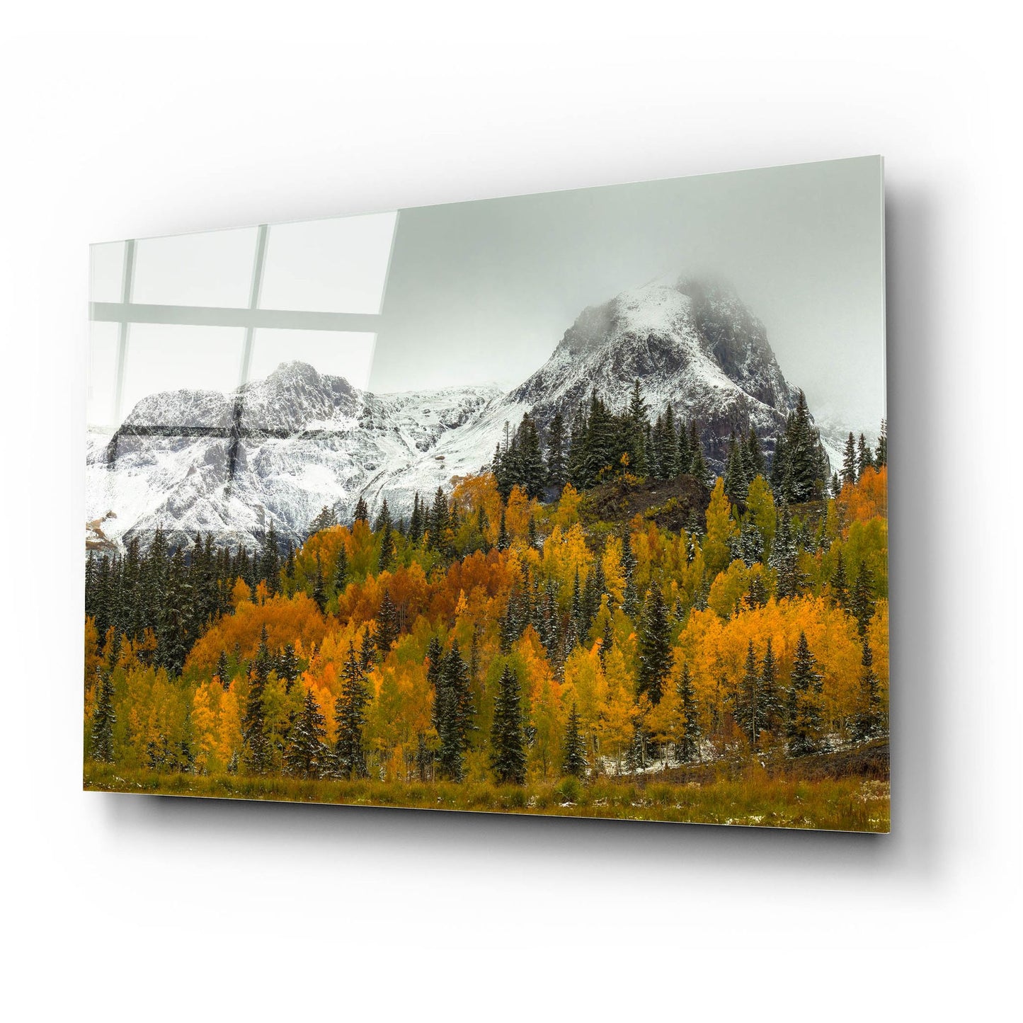 Epic Art 'A Rocky Mountain Autumn' by Bill Sherrell, Acrylic Glass Wall Art,24x16