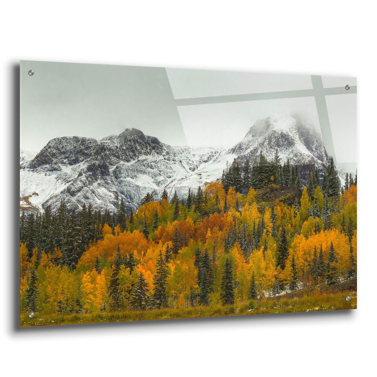 Epic Art 'A Rocky Mountain Autumn' by Bill Sherrell, Acrylic Glass Wall Art,36x24