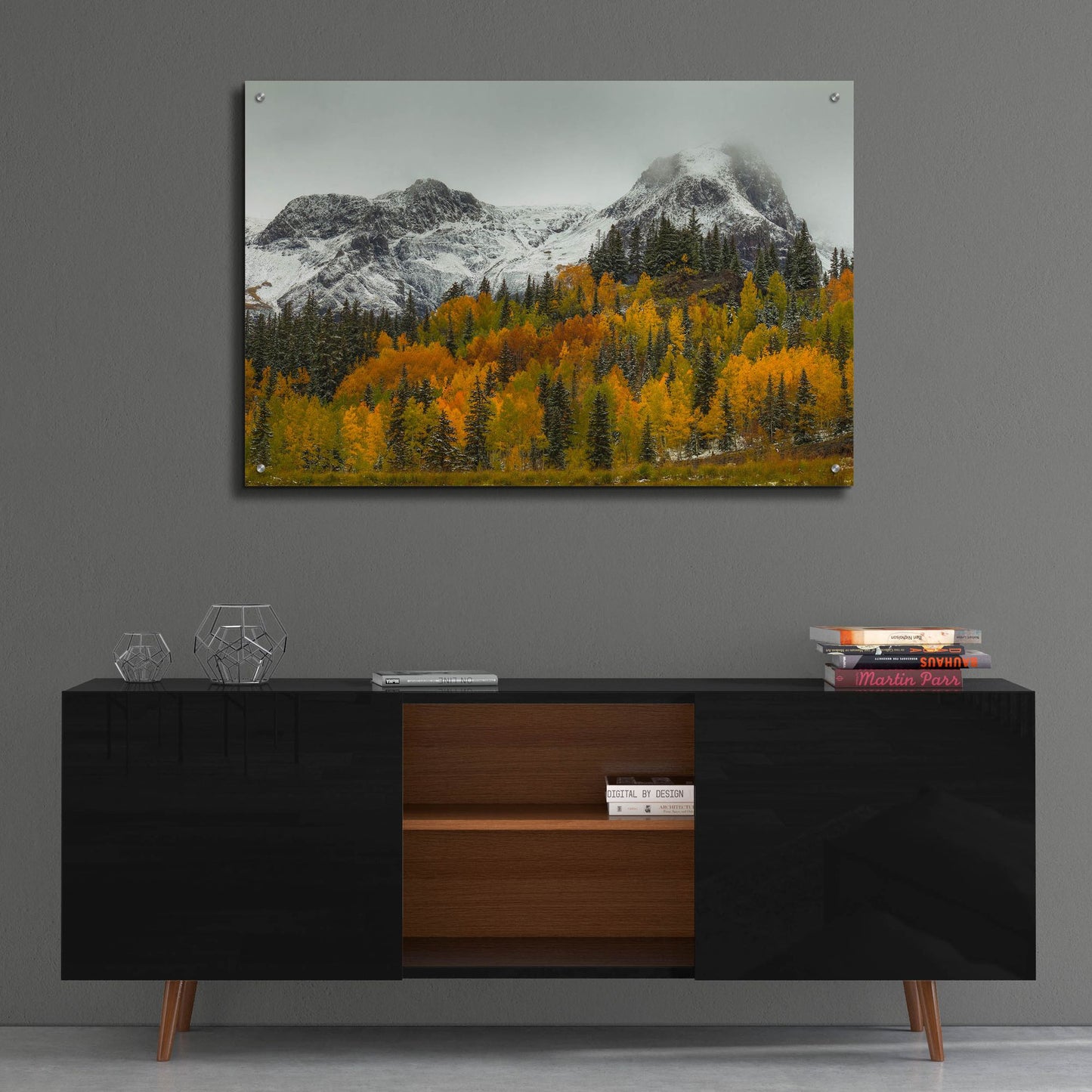 Epic Art 'A Rocky Mountain Autumn' by Bill Sherrell, Acrylic Glass Wall Art,36x24