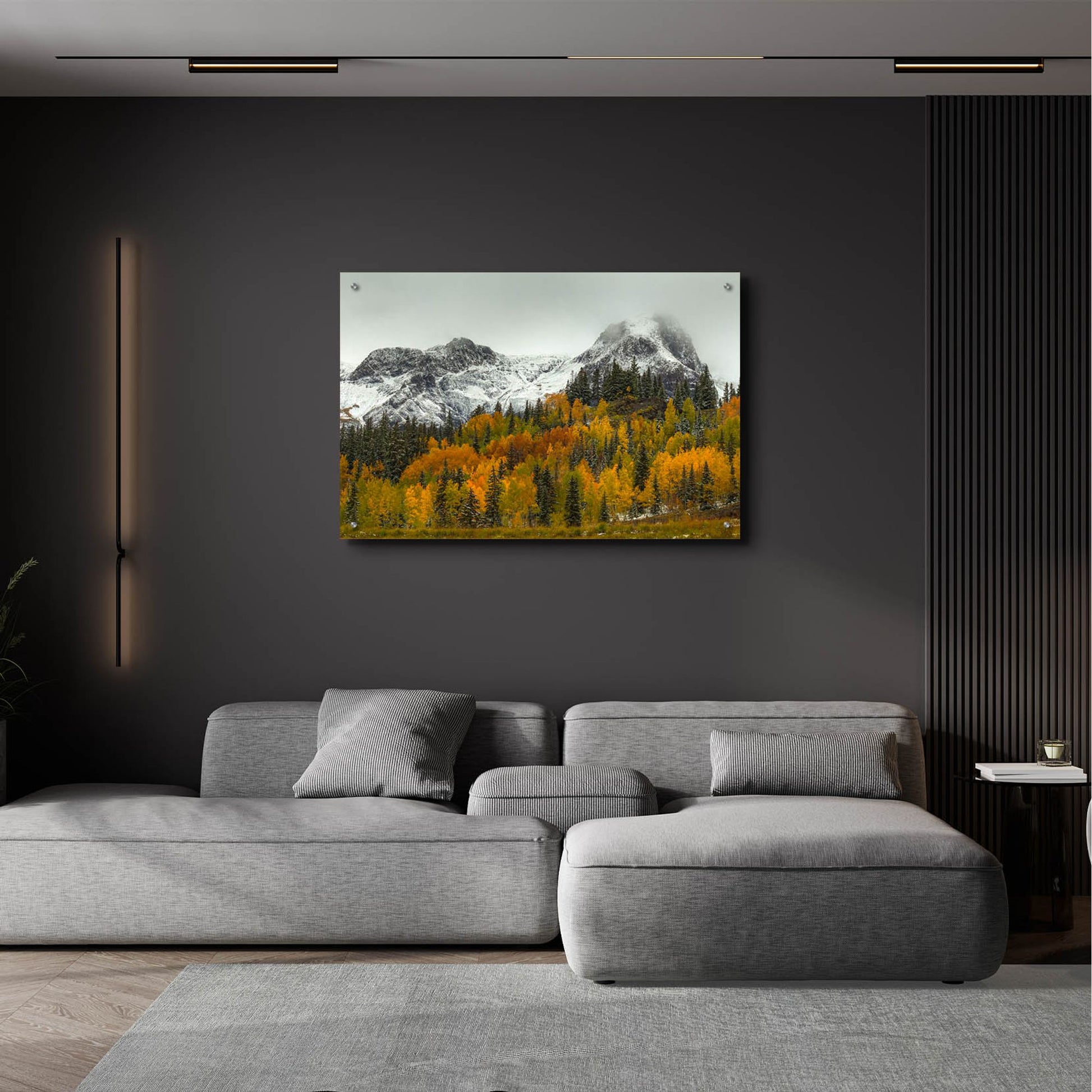 Epic Art 'A Rocky Mountain Autumn' by Bill Sherrell, Acrylic Glass Wall Art,36x24