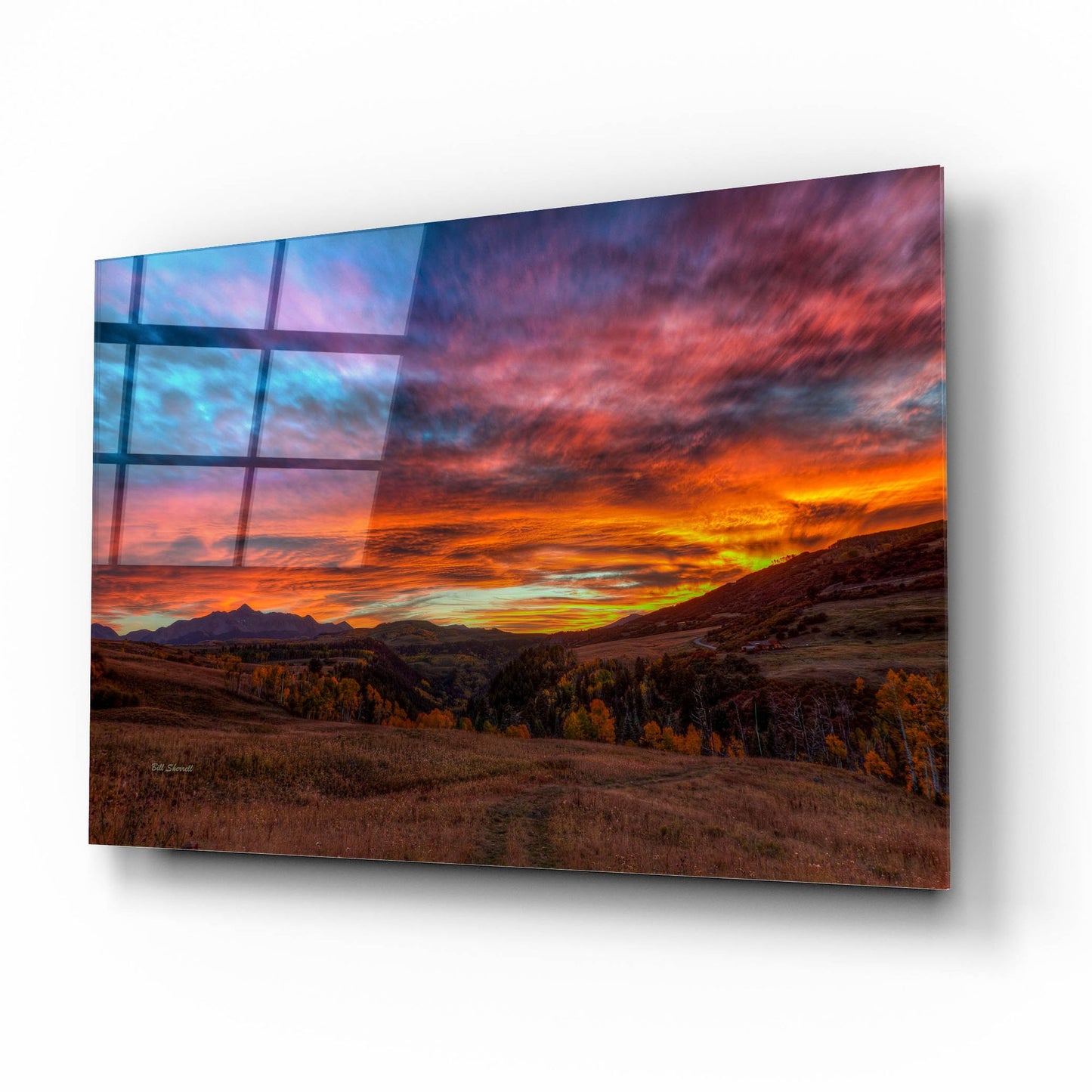 Epic Art 'A Sunset To Remember' by Bill Sherrell, Acrylic Glass Wall Art,16x12