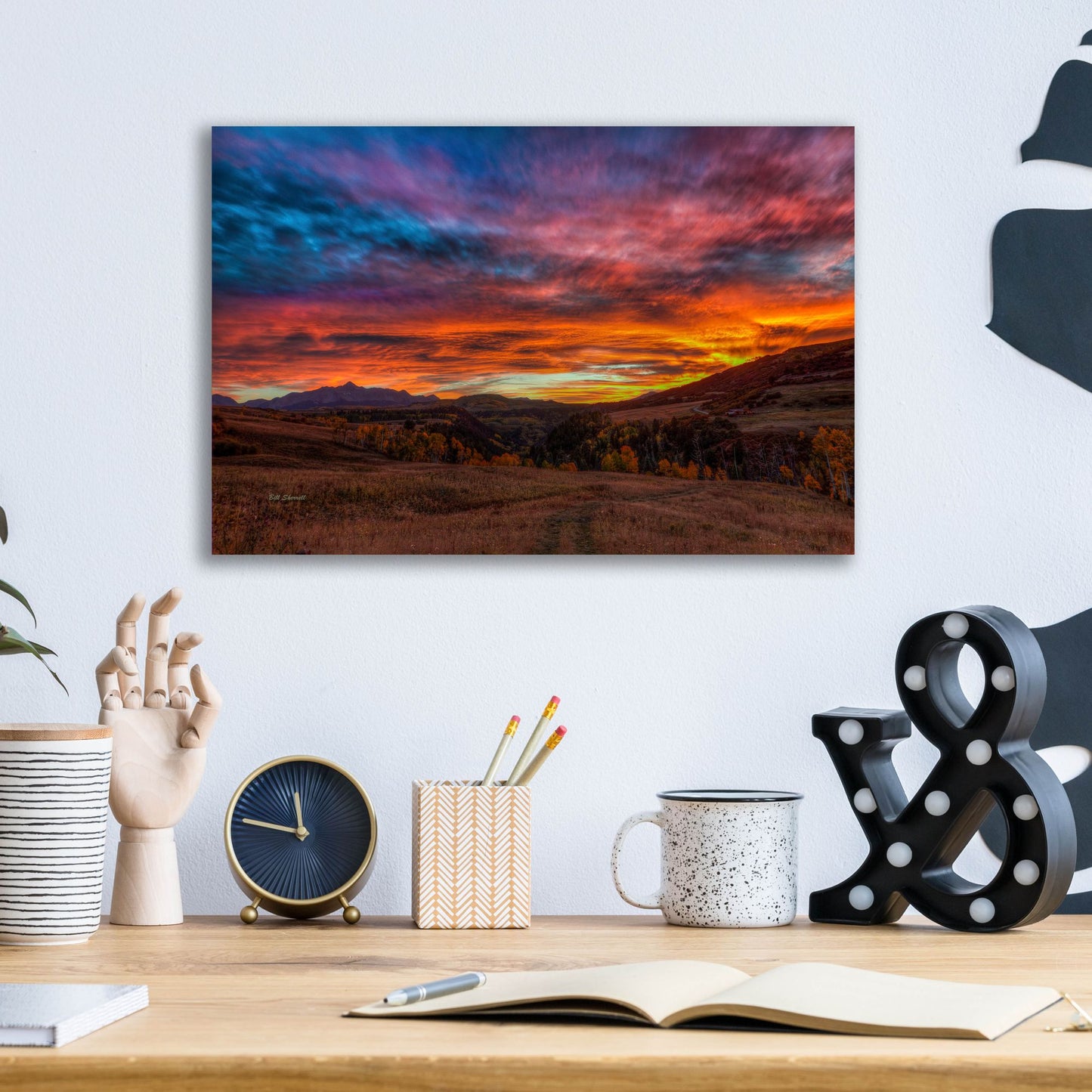 Epic Art 'A Sunset To Remember' by Bill Sherrell, Acrylic Glass Wall Art,16x12