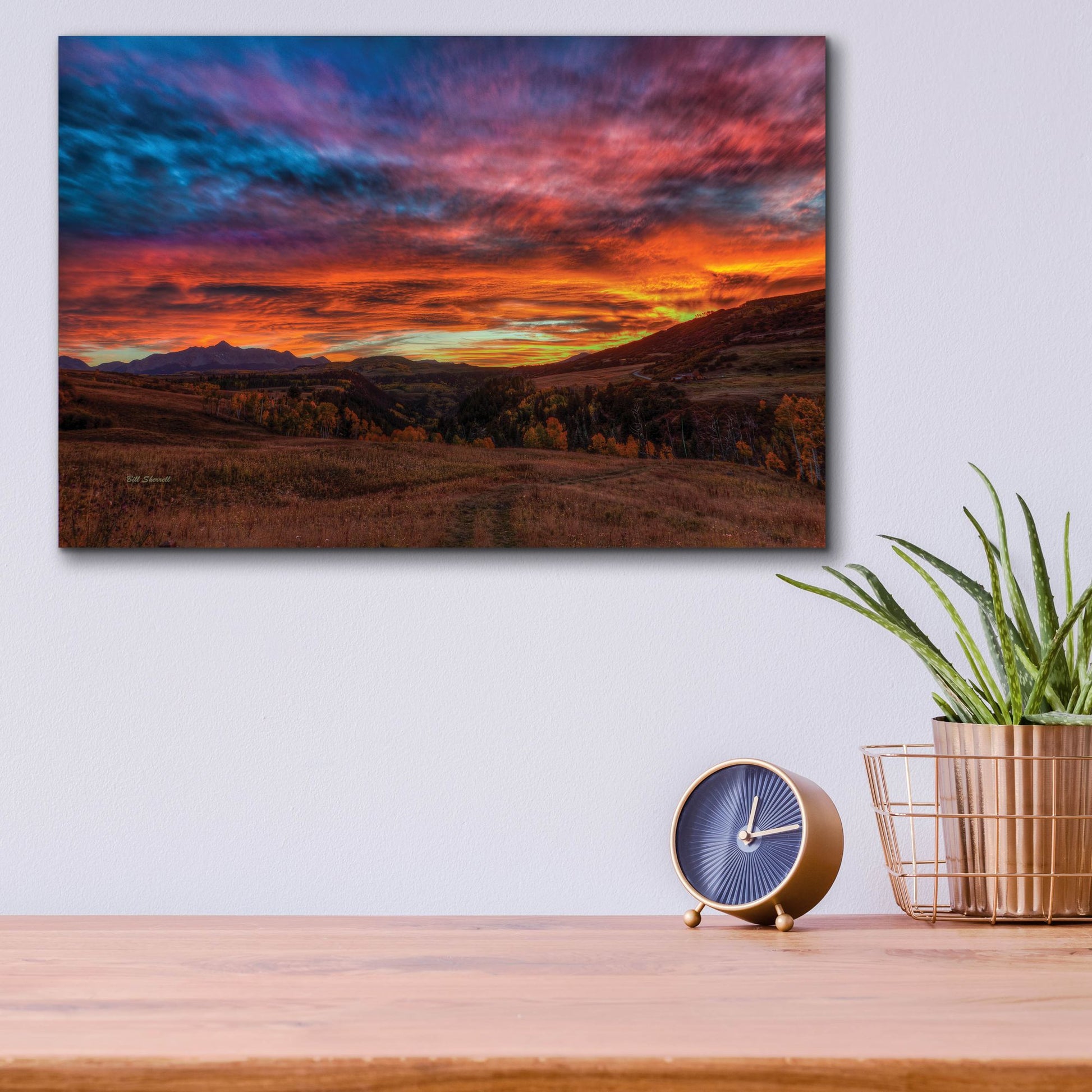 Epic Art 'A Sunset To Remember' by Bill Sherrell, Acrylic Glass Wall Art,16x12