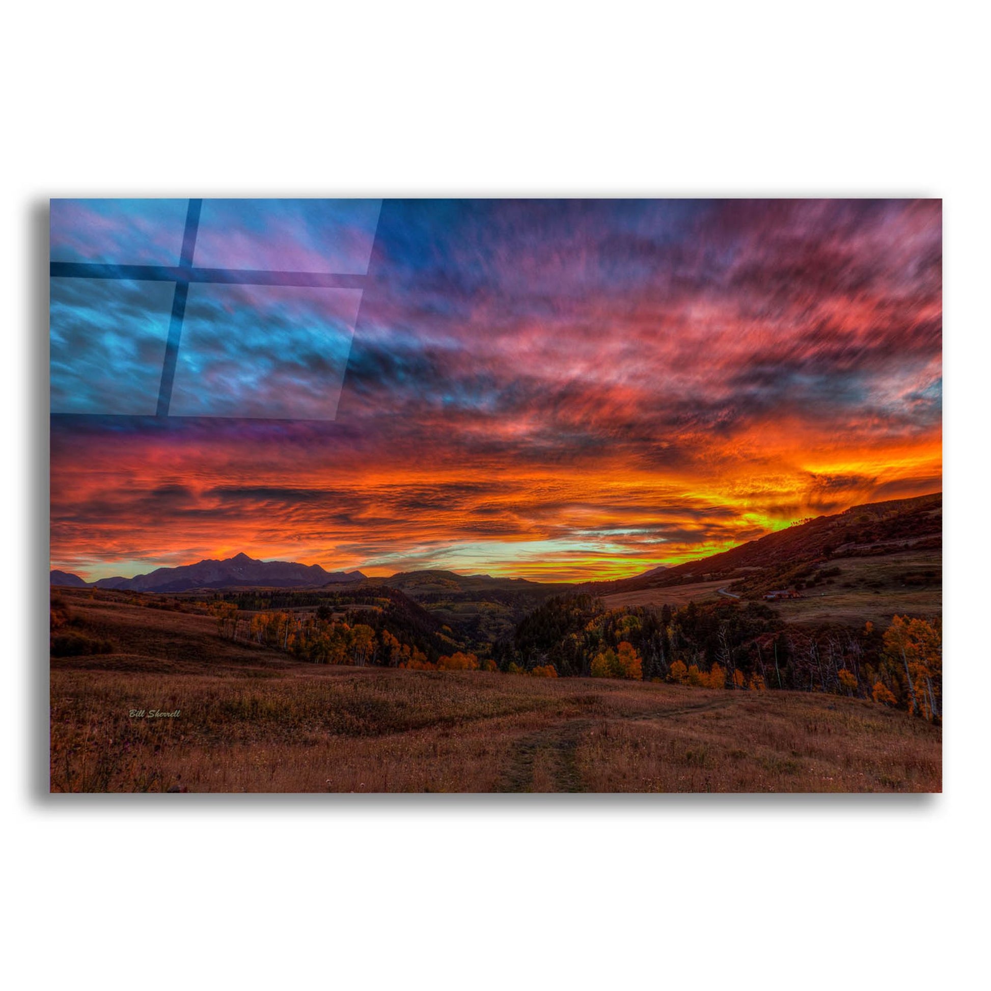 Epic Art 'A Sunset To Remember' by Bill Sherrell, Acrylic Glass Wall Art,16x12