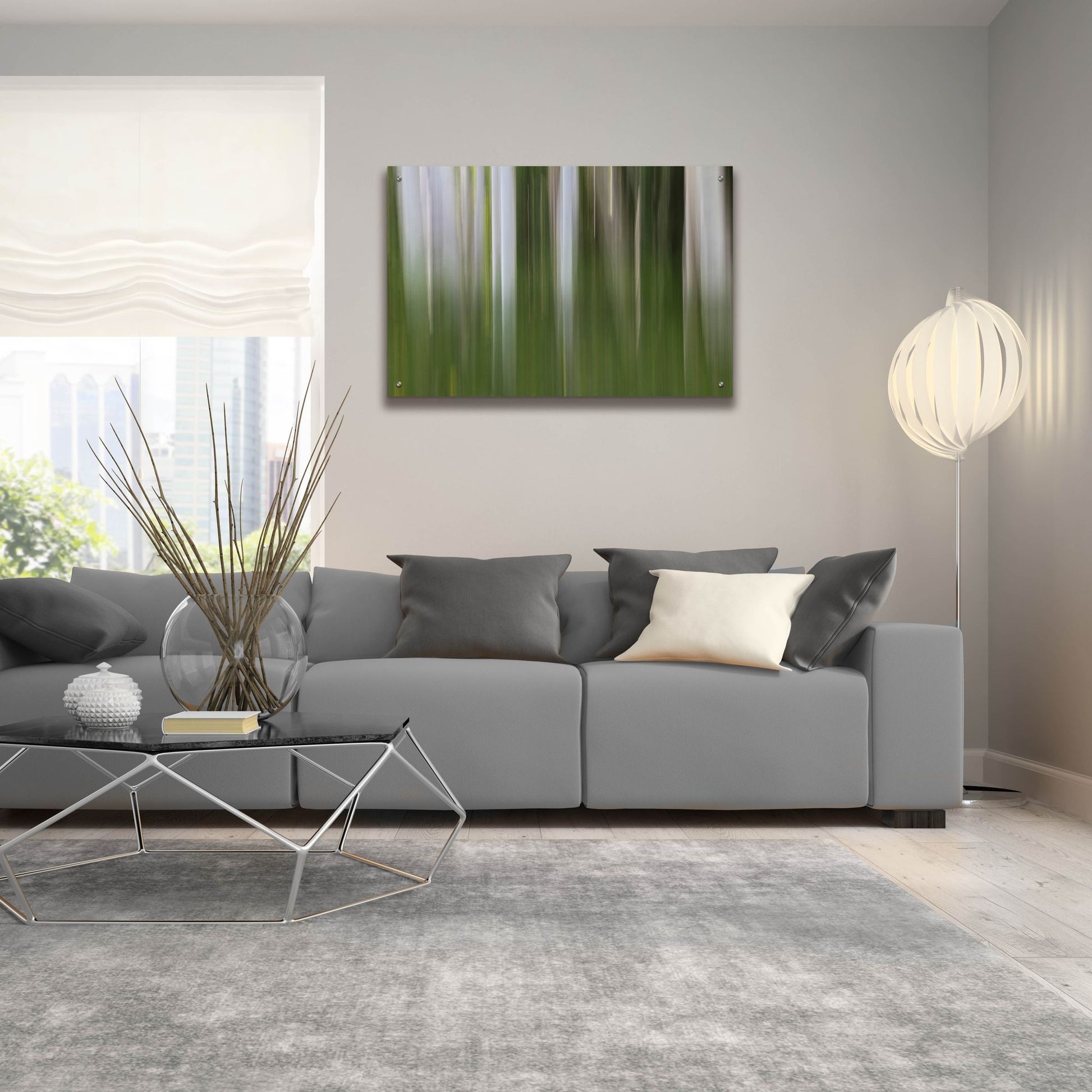 Epic Art 'Aspen Forest In The Spring V1' by Bill Sherrell, Acrylic Glass Wall Art,36x24