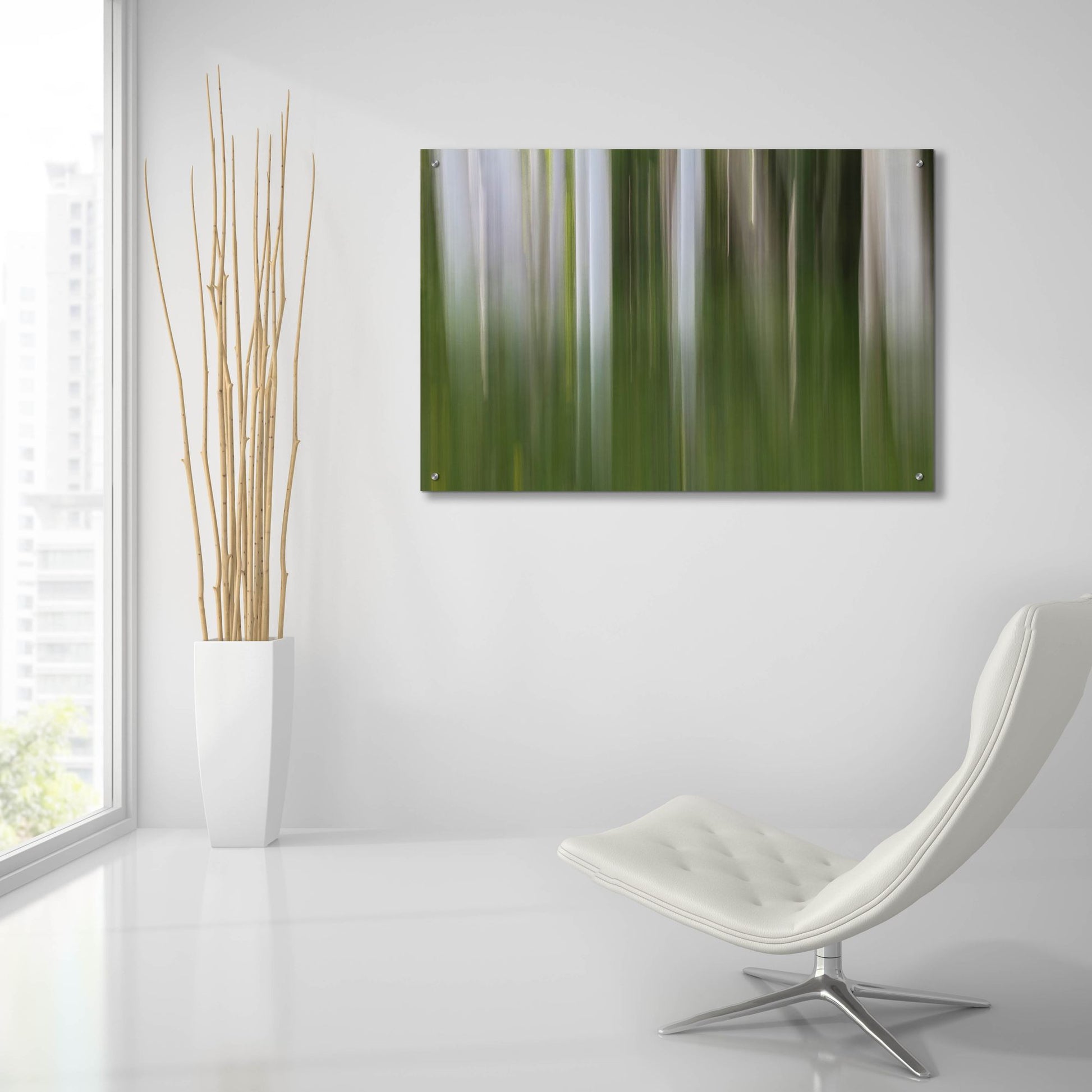 Epic Art 'Aspen Forest In The Spring V1' by Bill Sherrell, Acrylic Glass Wall Art,36x24