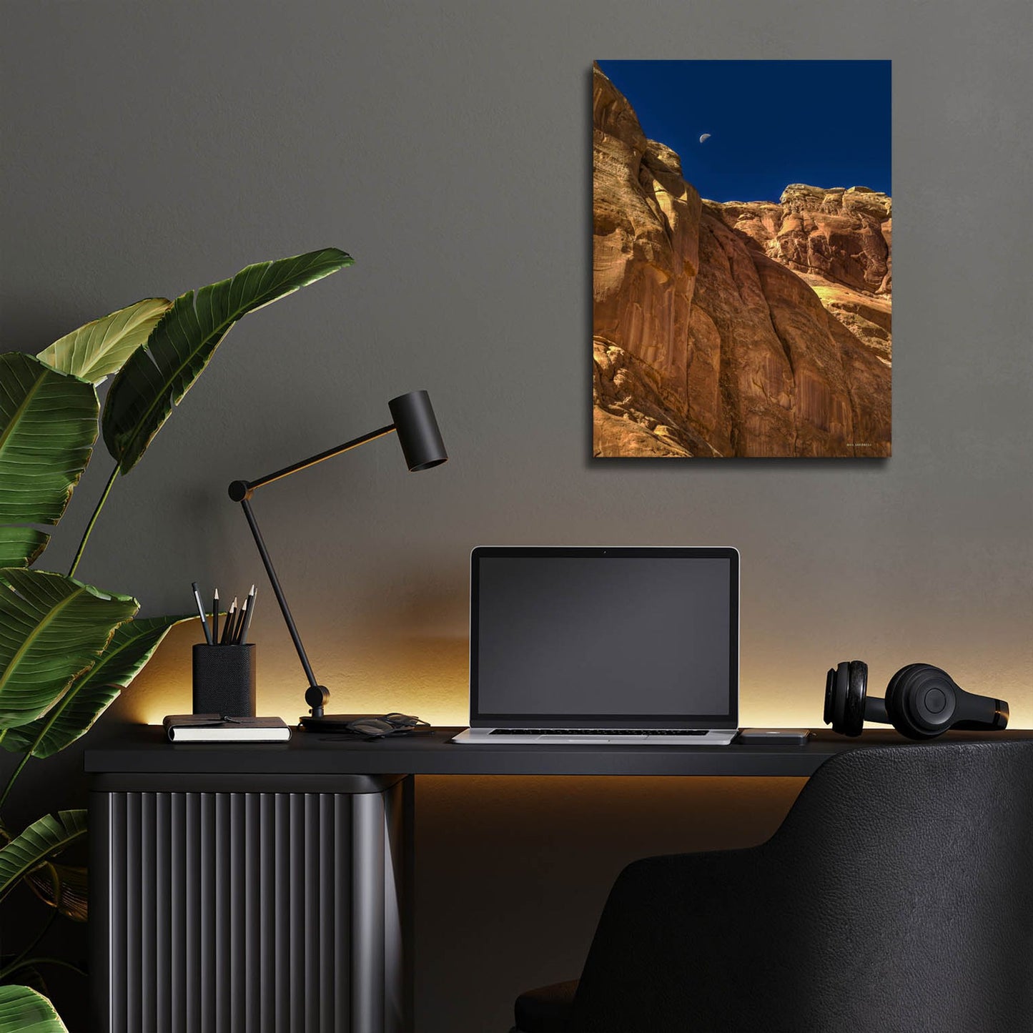 Epic Art 'Towering Moon' by Bill Sherrell, Acrylic Glass Wall Art,12x16