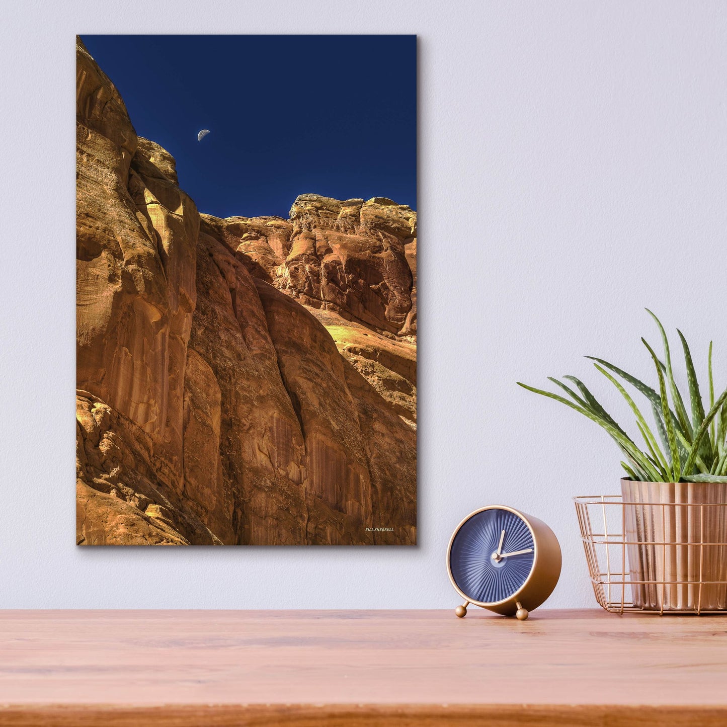 Epic Art 'Towering Moon' by Bill Sherrell, Acrylic Glass Wall Art,12x16