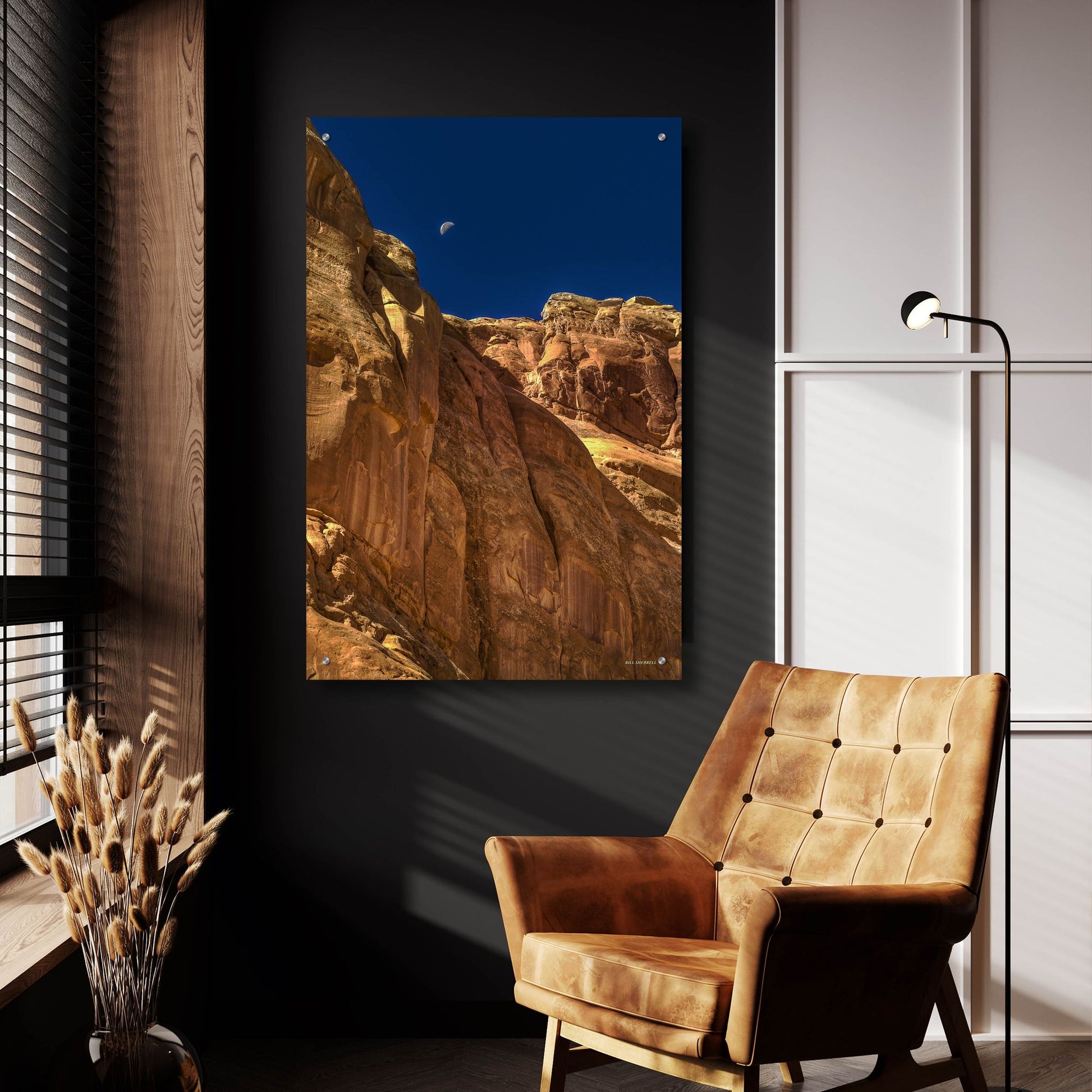 Epic Art 'Towering Moon' by Bill Sherrell, Acrylic Glass Wall Art,24x36