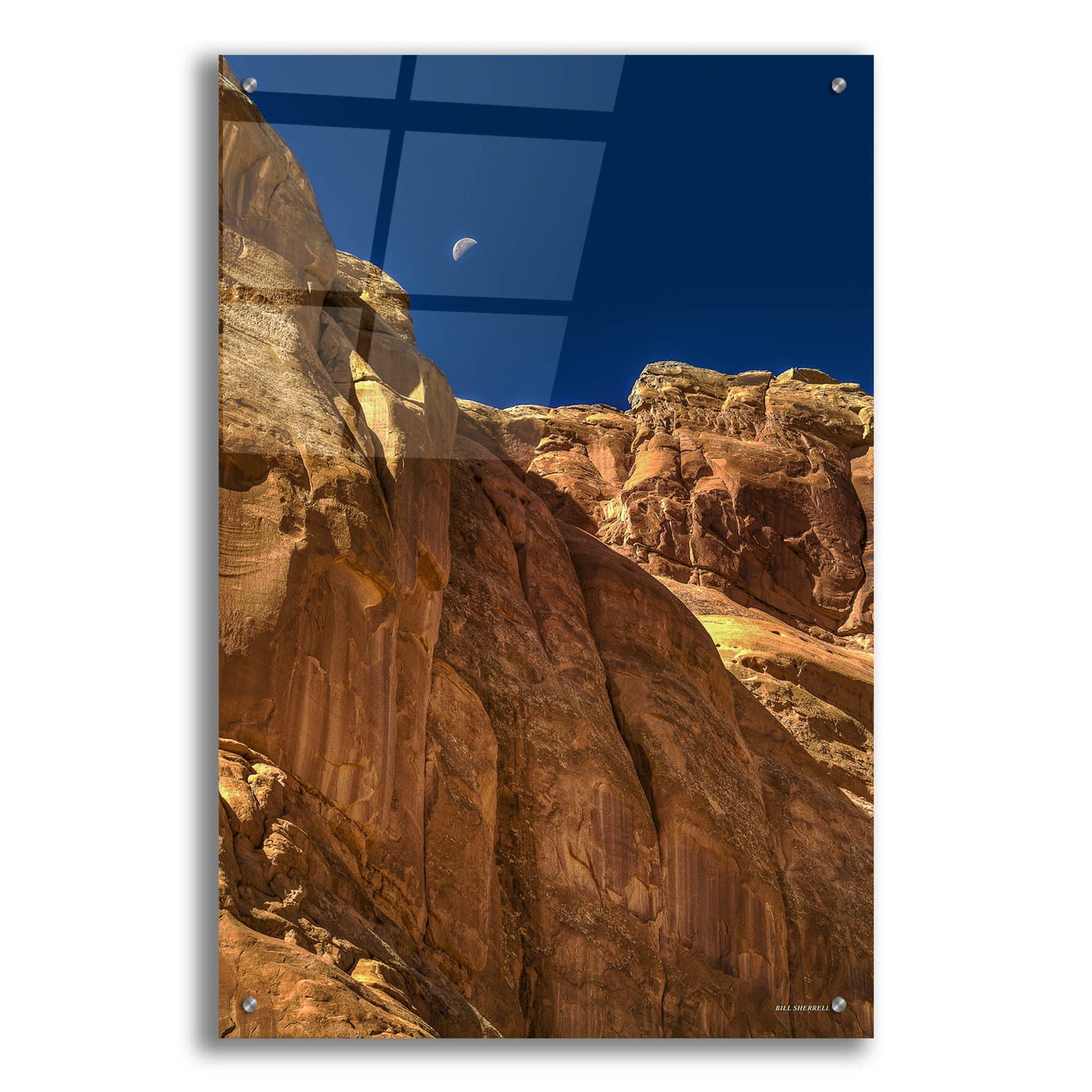 Epic Art 'Towering Moon' by Bill Sherrell, Acrylic Glass Wall Art,24x36