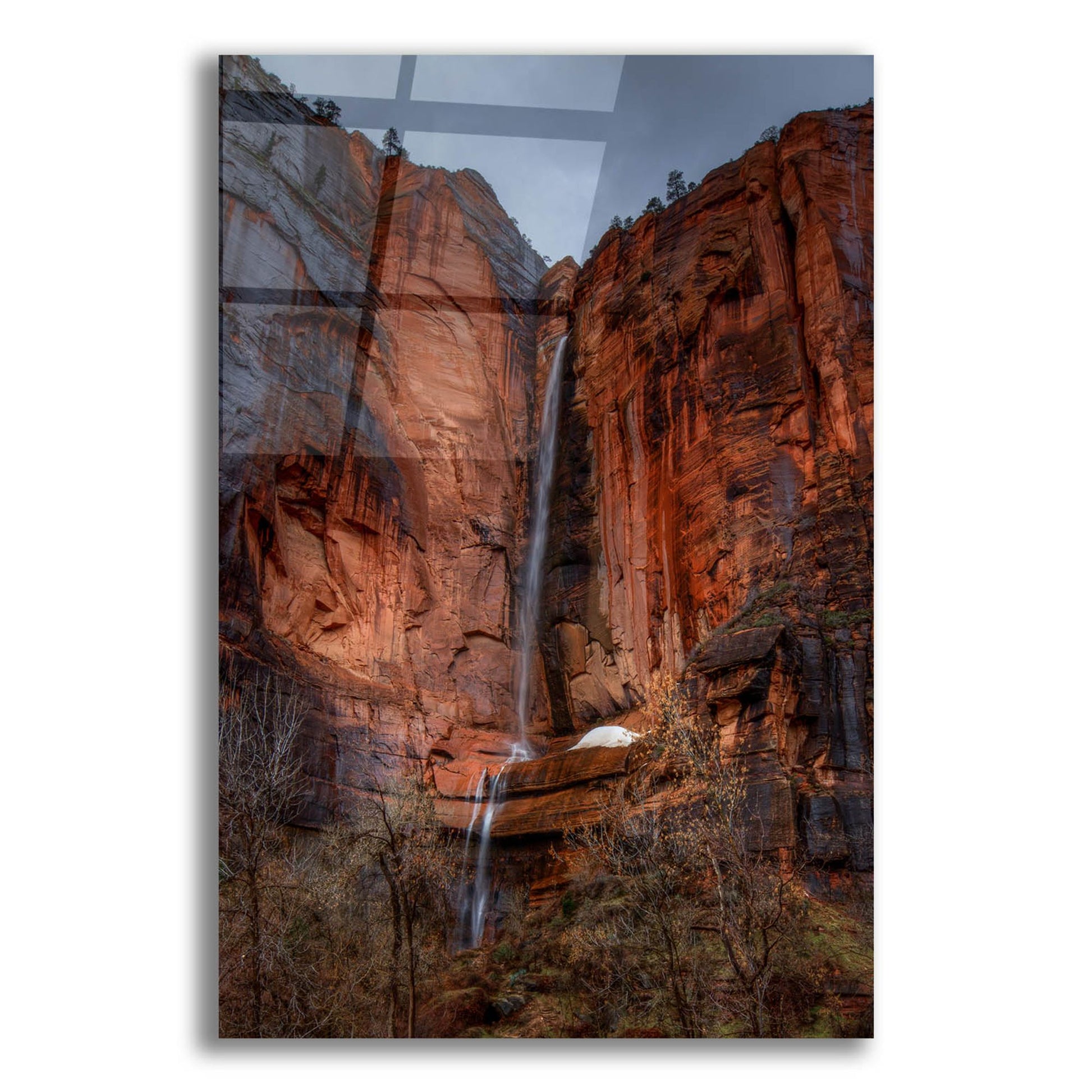 Epic Art 'Waterfall Beauty At Zion' by Bill Sherrell, Acrylic Glass Wall Art,12x16