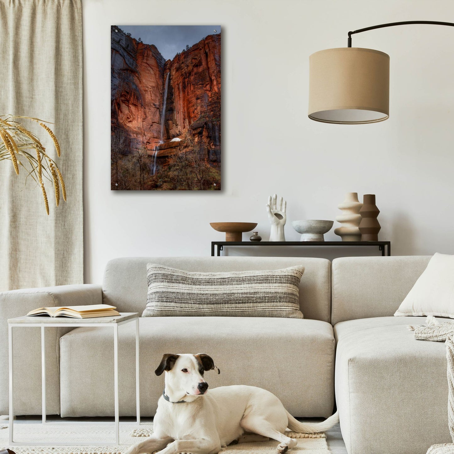 Epic Art 'Waterfall Beauty At Zion' by Bill Sherrell, Acrylic Glass Wall Art,24x36