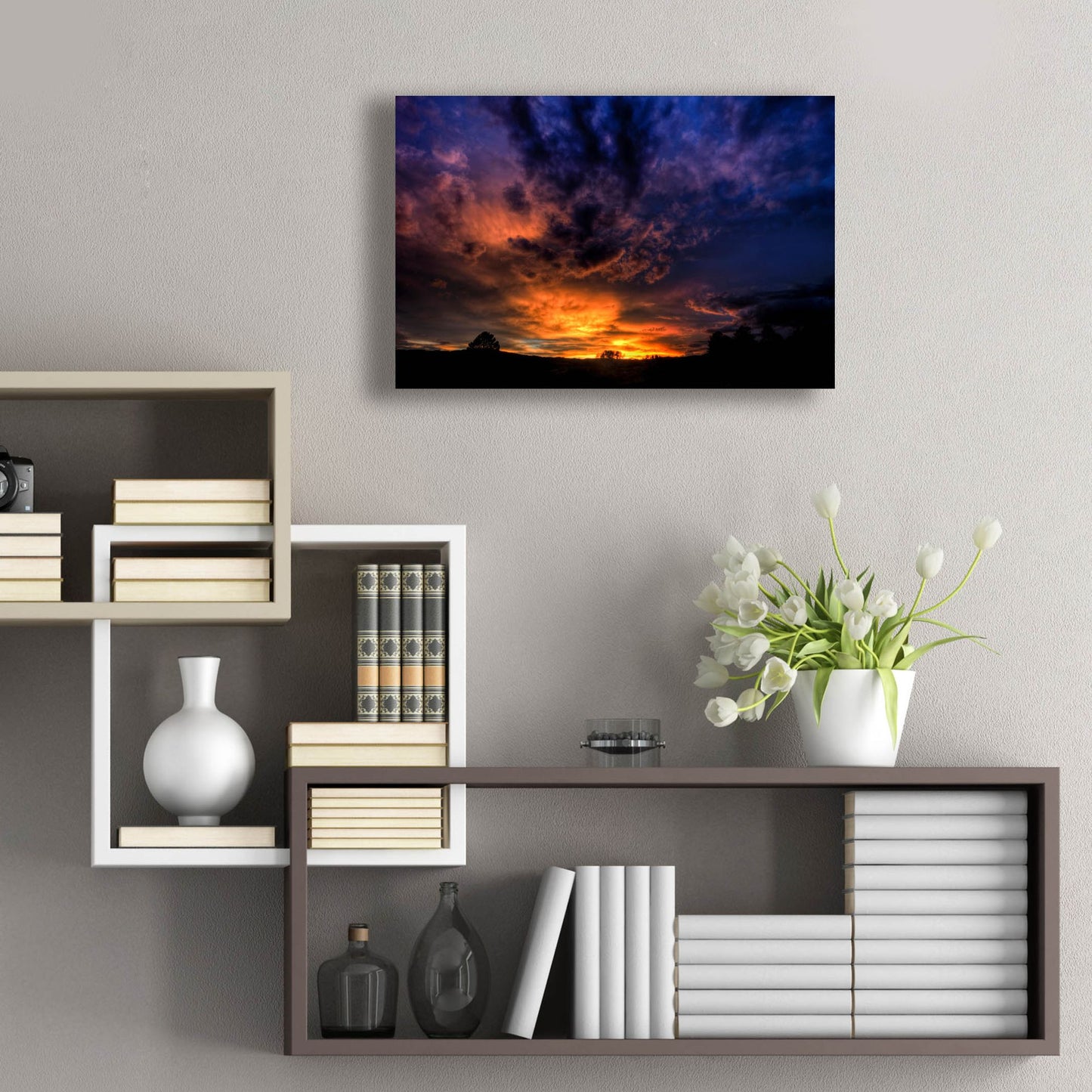 Epic Art 'A Heavenly Sunset' by Bill Sherrell, Acrylic Glass Wall Art,24x16