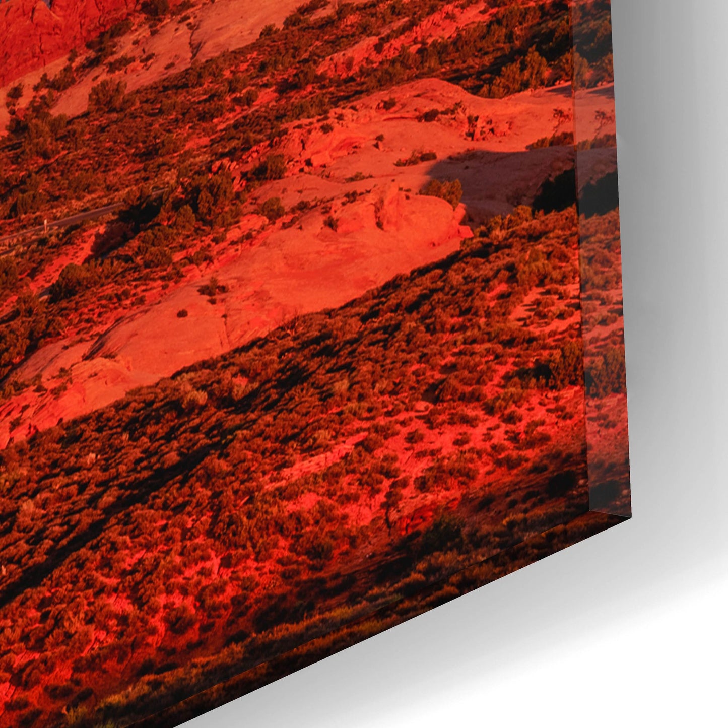 Epic Art 'Glowing Rock Towers At Sunset' by Bill Sherrell, Acrylic Glass Wall Art,16x12
