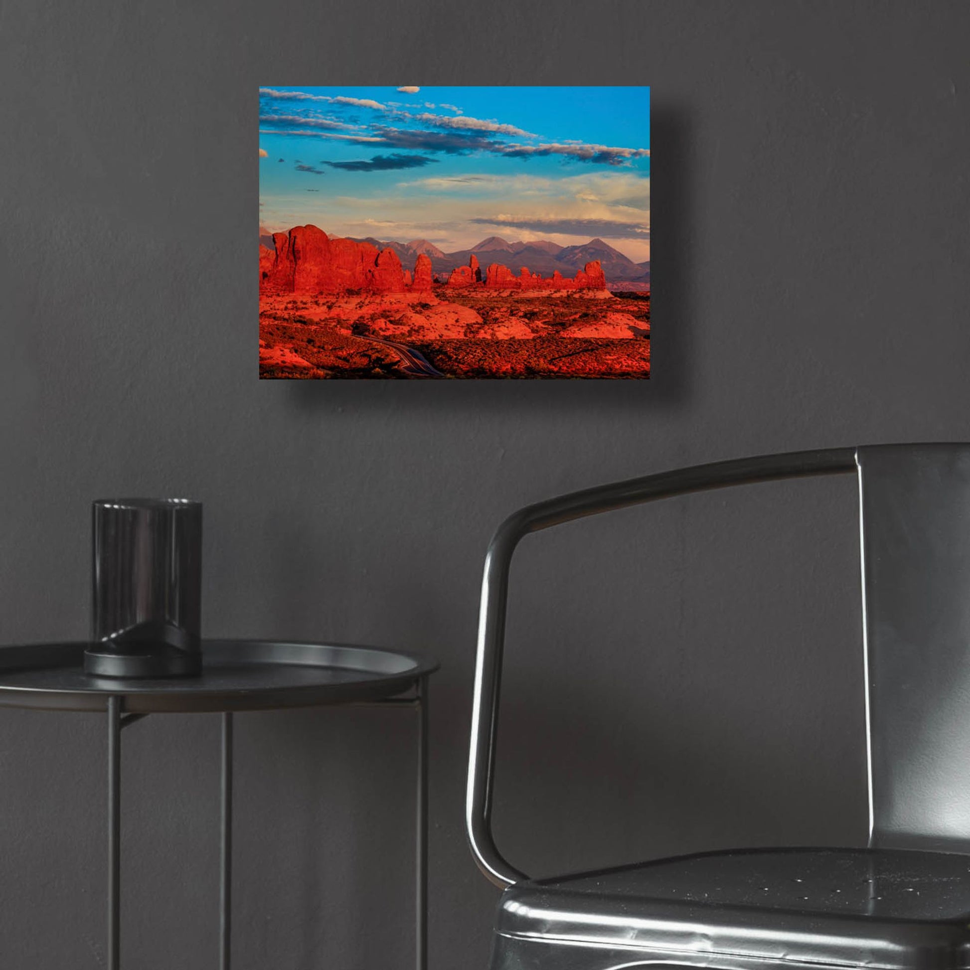 Epic Art 'Glowing Rock Towers At Sunset' by Bill Sherrell, Acrylic Glass Wall Art,16x12