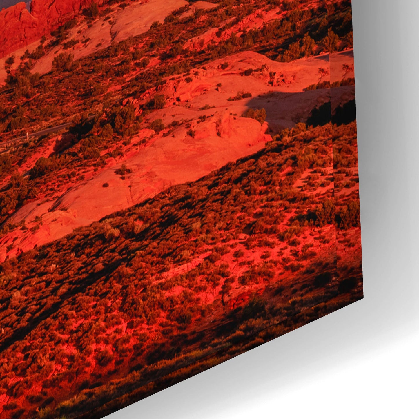 Epic Art 'Glowing Rock Towers At Sunset' by Bill Sherrell, Acrylic Glass Wall Art,24x16