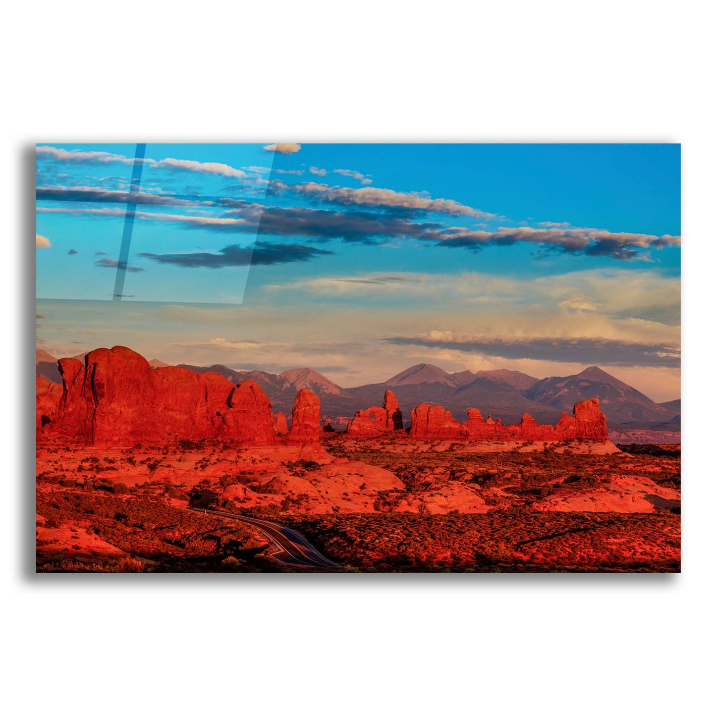 Epic Art 'Glowing Rock Towers At Sunset' by Bill Sherrell, Acrylic Glass Wall Art,24x16