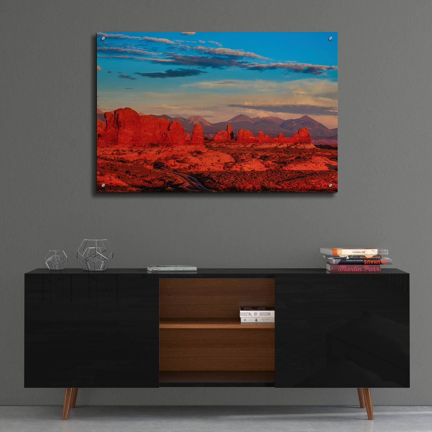 Epic Art 'Glowing Rock Towers At Sunset' by Bill Sherrell, Acrylic Glass Wall Art,36x24