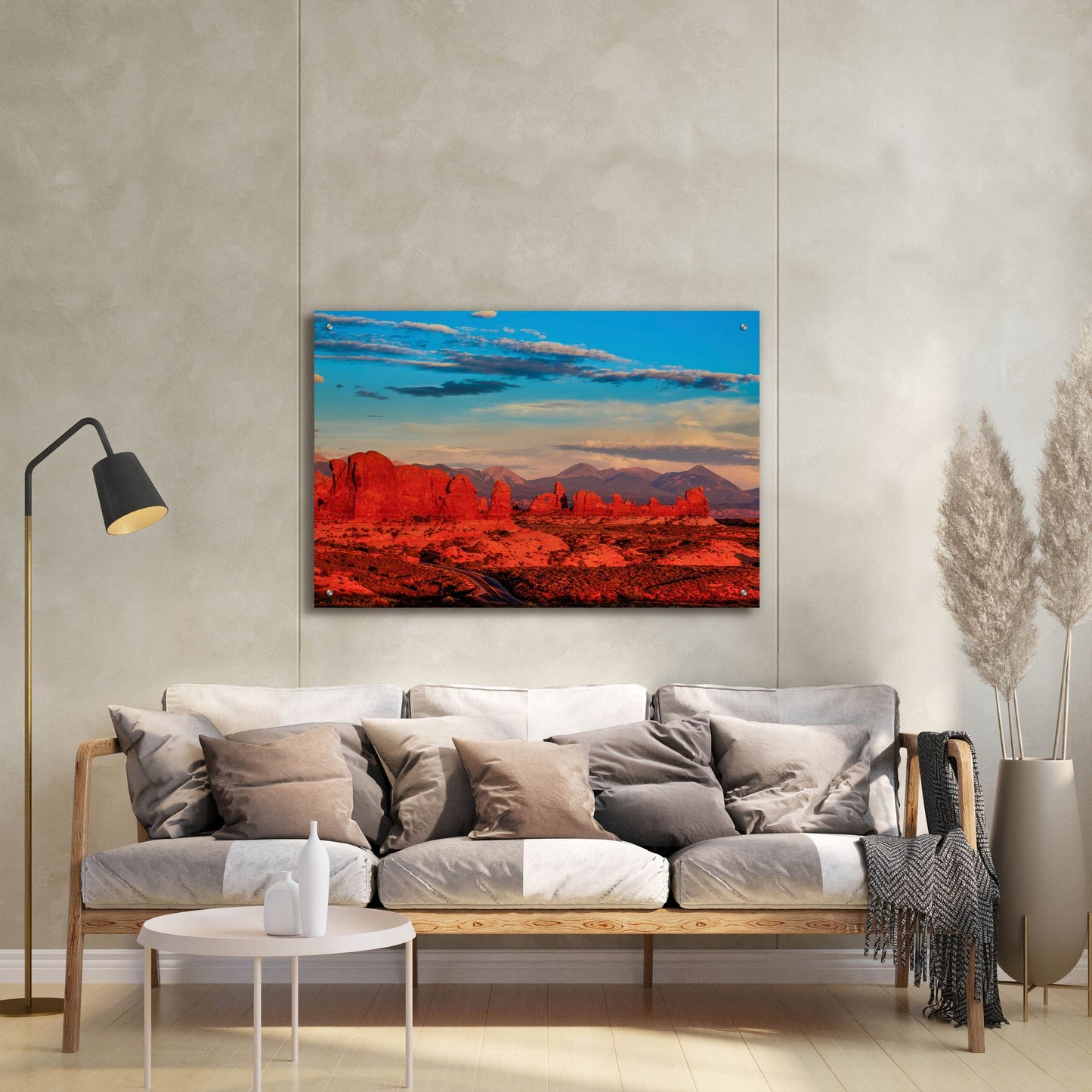 Epic Art 'Glowing Rock Towers At Sunset' by Bill Sherrell, Acrylic Glass Wall Art,36x24