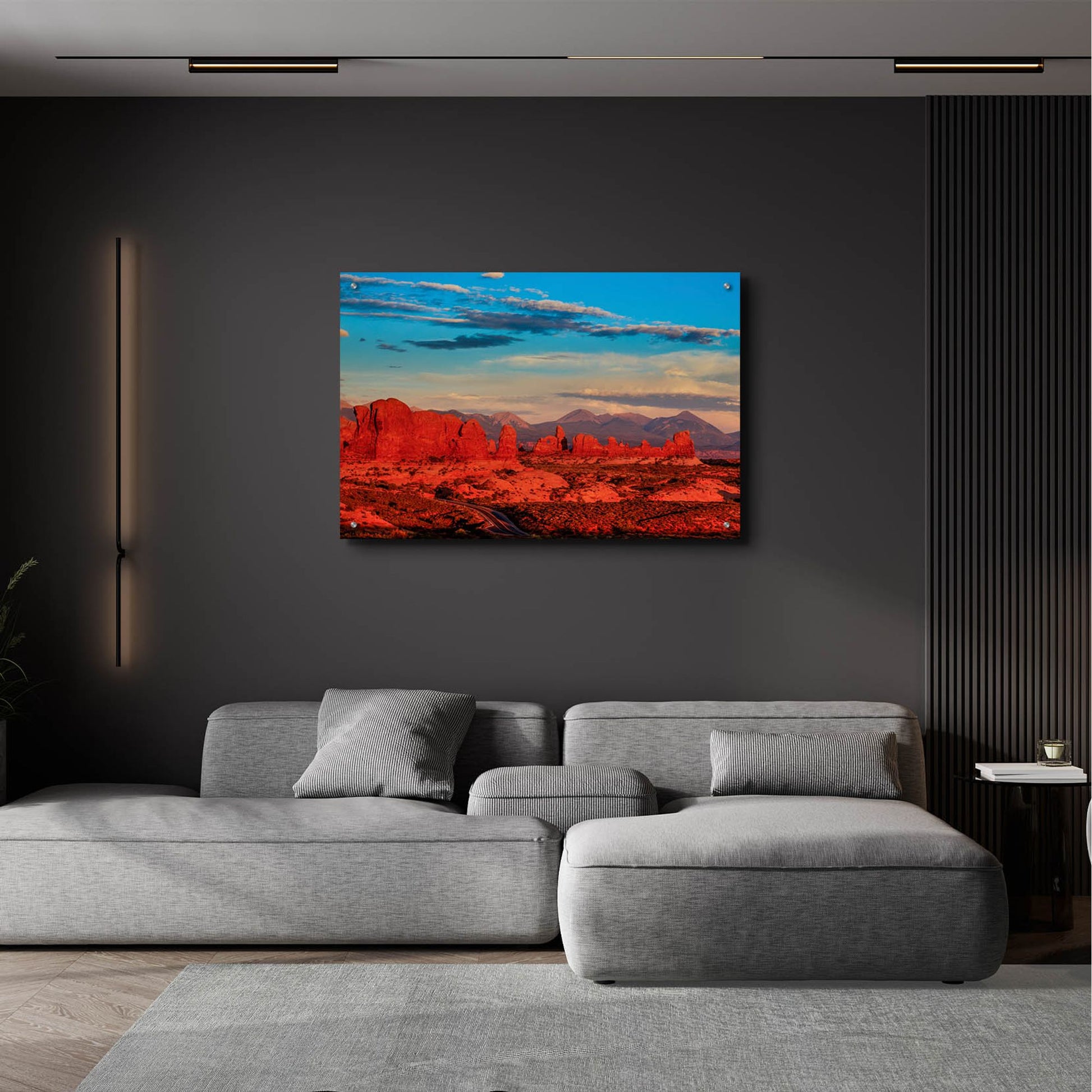 Epic Art 'Glowing Rock Towers At Sunset' by Bill Sherrell, Acrylic Glass Wall Art,36x24