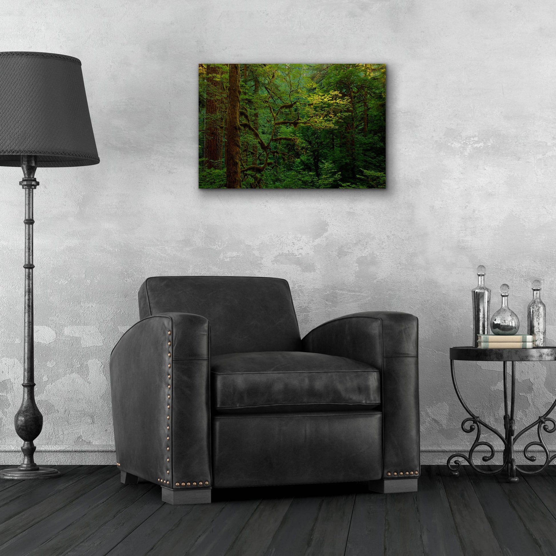 Epic Art 'Light In A Dark Forest' by Bill Sherrell, Acrylic Glass Wall Art,24x16