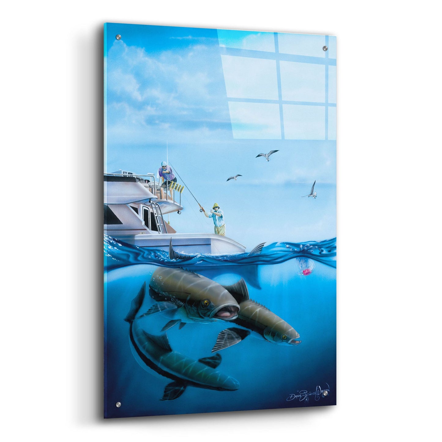 Epic Art 'Cobia Quest' by Dann Spider Warren, Acrylic Glass Wall Art,24x36