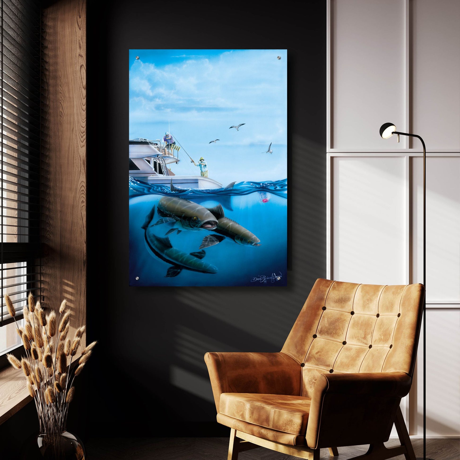 Epic Art 'Cobia Quest' by Dann Spider Warren, Acrylic Glass Wall Art,24x36