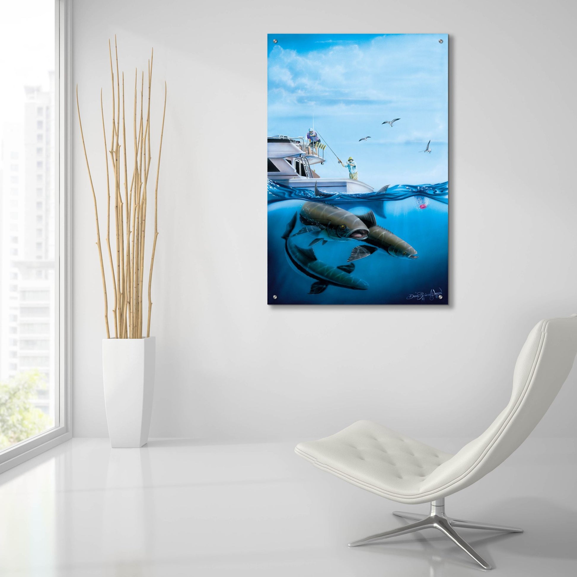 Epic Art 'Cobia Quest' by Dann Spider Warren, Acrylic Glass Wall Art,24x36