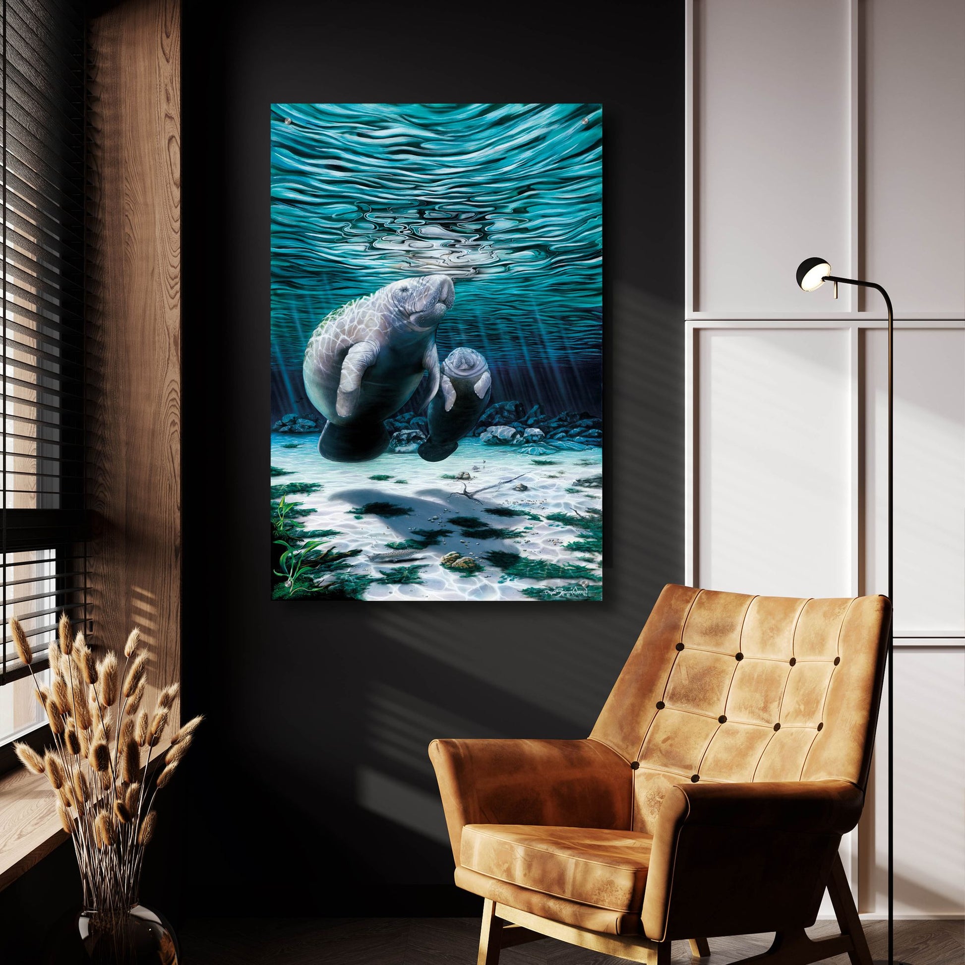 Epic Art 'Mermaids Of Crystal River' by Dann Spider Warren, Acrylic Glass Wall Art,24x36