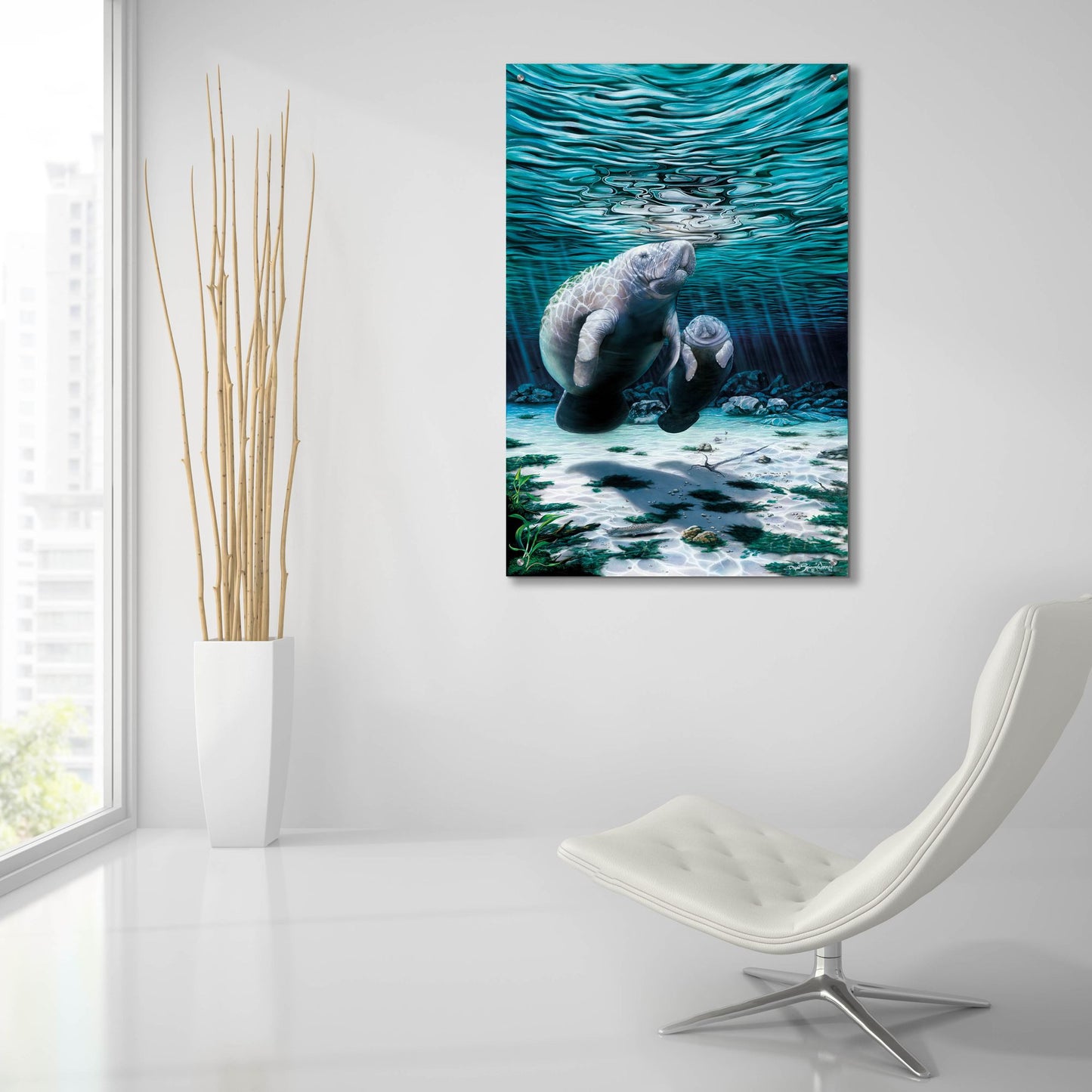 Epic Art 'Mermaids Of Crystal River' by Dann Spider Warren, Acrylic Glass Wall Art,24x36