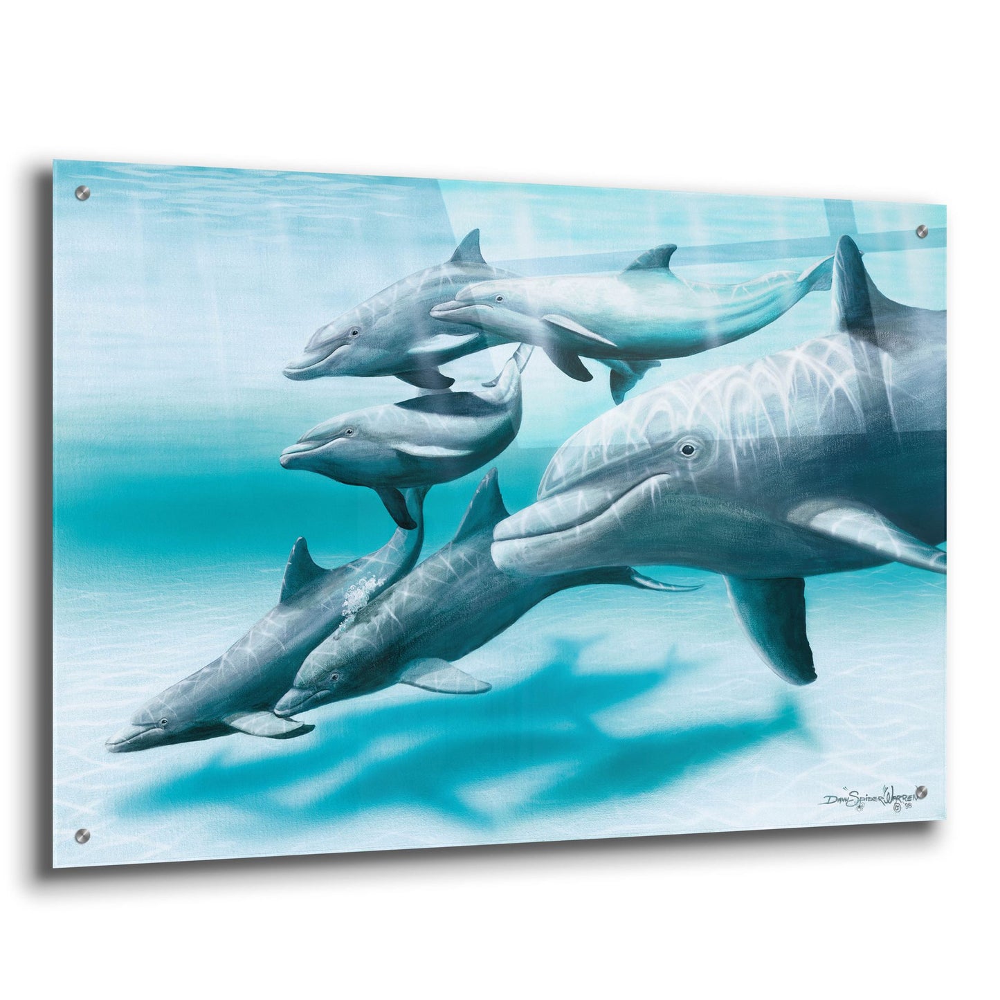 Epic Art 'Six Pack On The Beach' by Dann Spider Warren, Acrylic Glass Wall Art,36x24