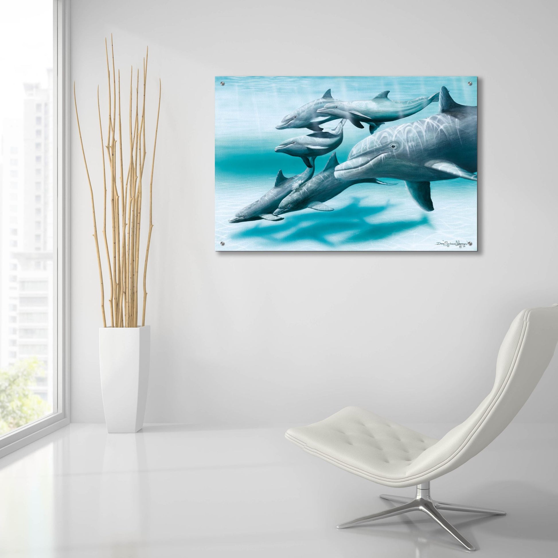 Epic Art 'Six Pack On The Beach' by Dann Spider Warren, Acrylic Glass Wall Art,36x24