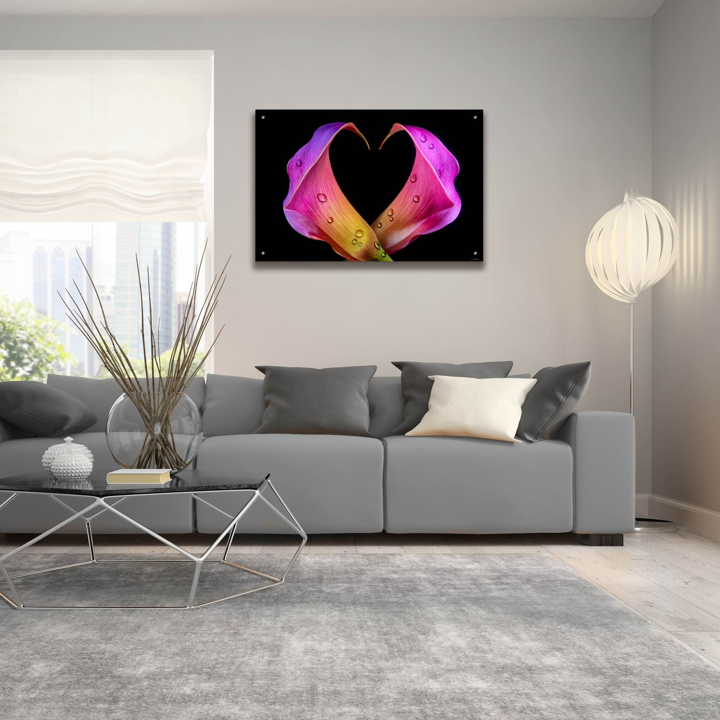 Epic Art 'Calla Lily 07' by Gordon Semmens, Acrylic Glass Wall Art,36x24