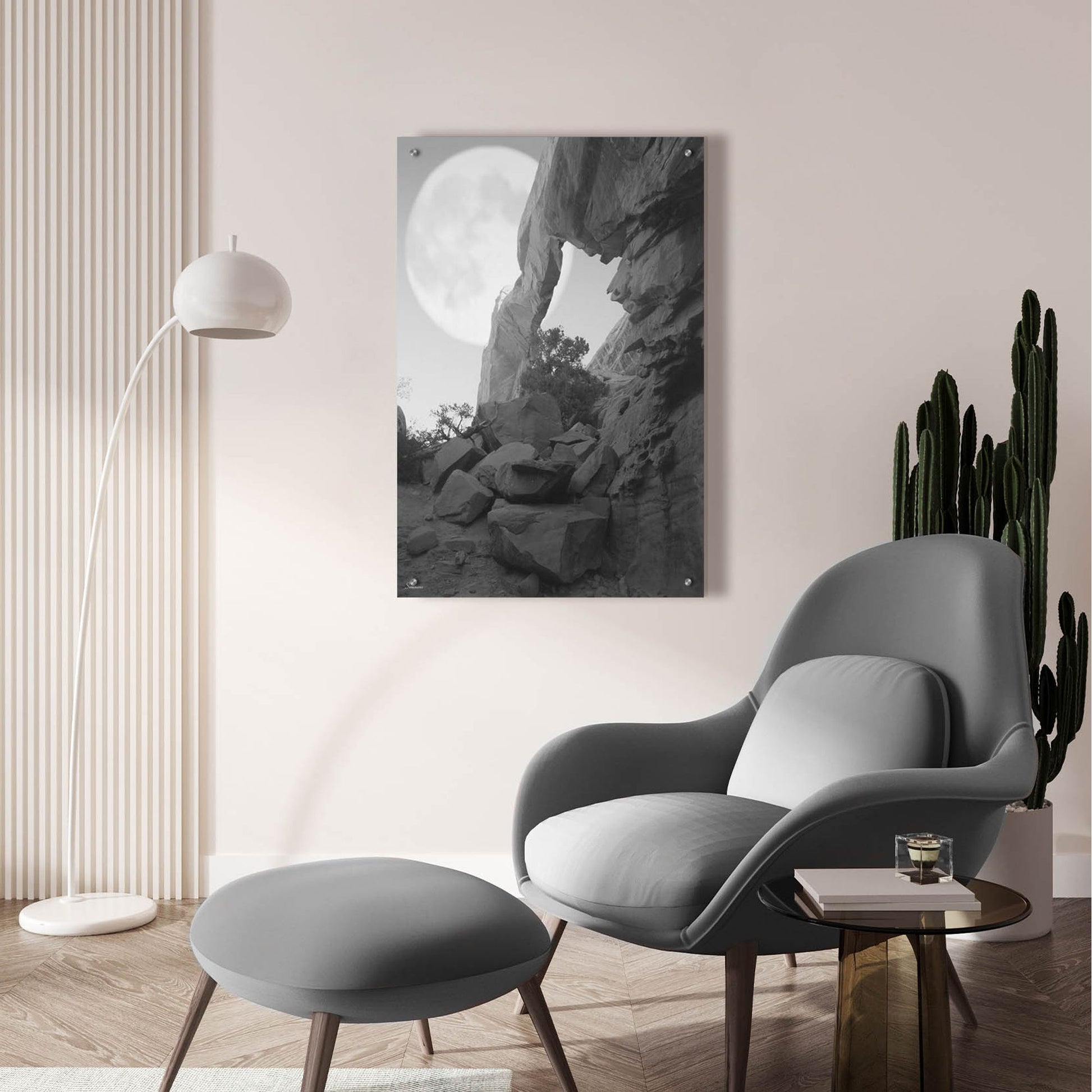 Epic Art 'Arches Moon Shadow' by Gordon Semmens, Acrylic Glass Wall Art,24x36