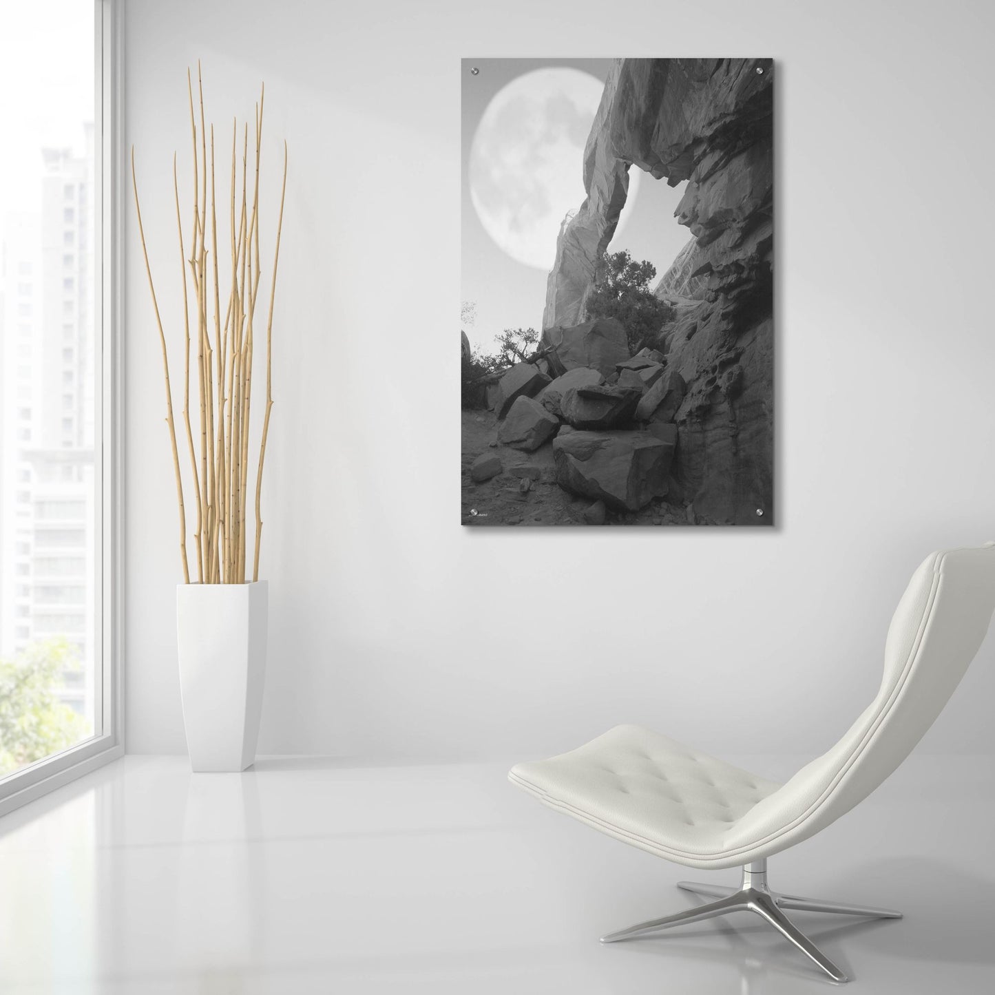 Epic Art 'Arches Moon Shadow' by Gordon Semmens, Acrylic Glass Wall Art,24x36