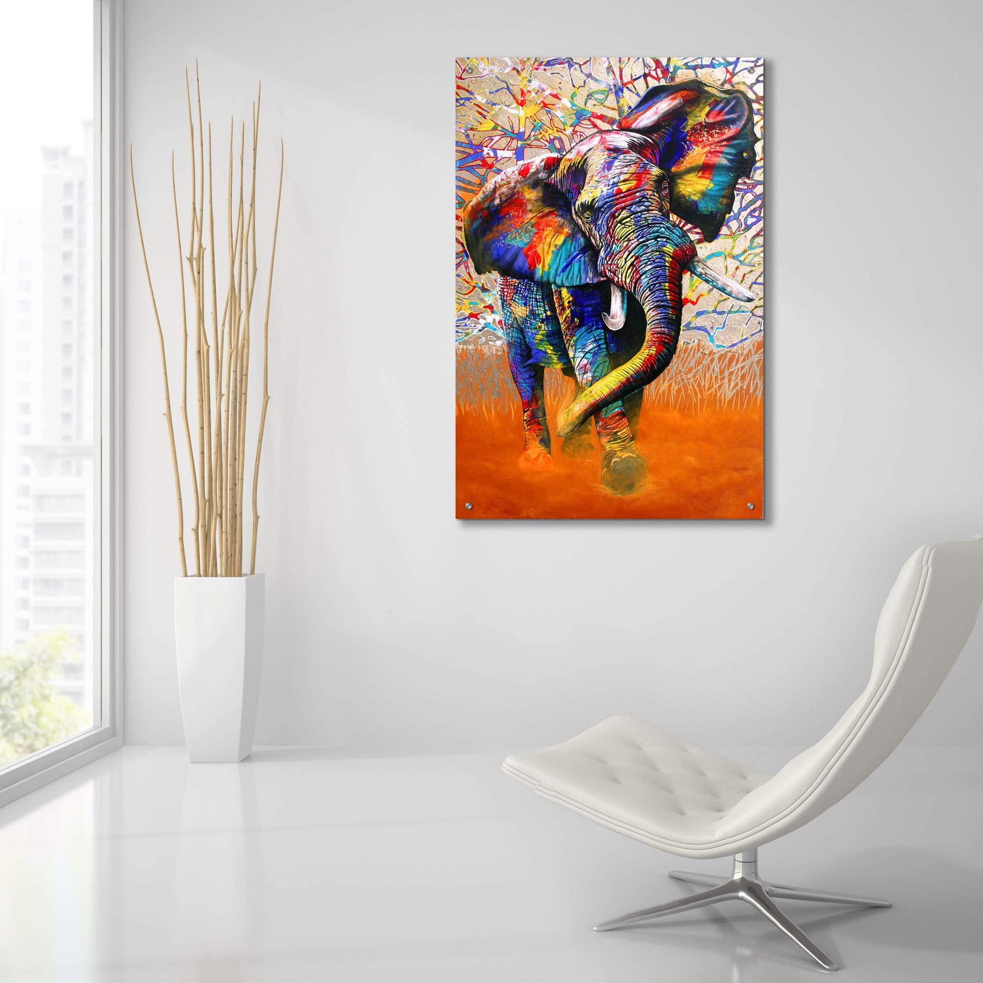 Epic Art 'African Colours' by Graeme Stevenson, Acrylic Glass Wall Art,24x36