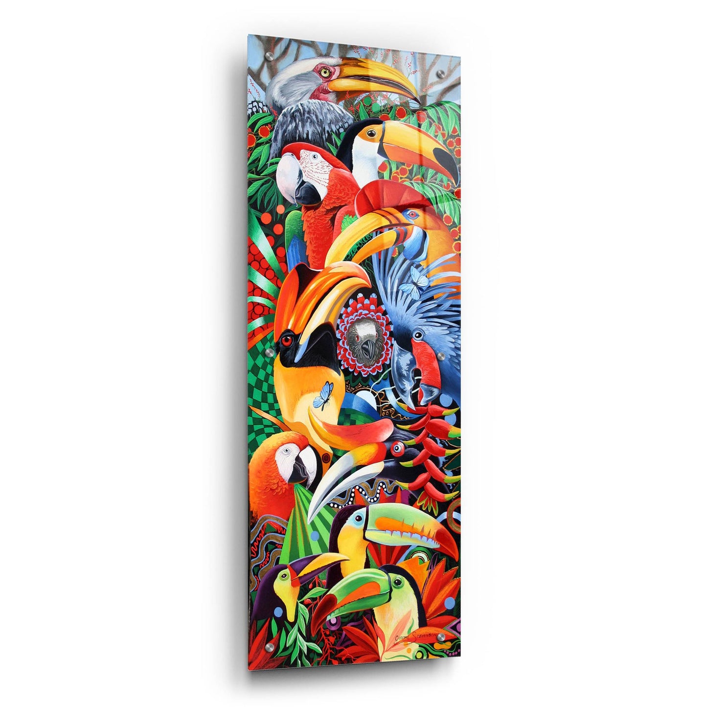 Epic Art 'Heads Up' by Graeme Stevenson, Acrylic Glass Wall Art,12x36