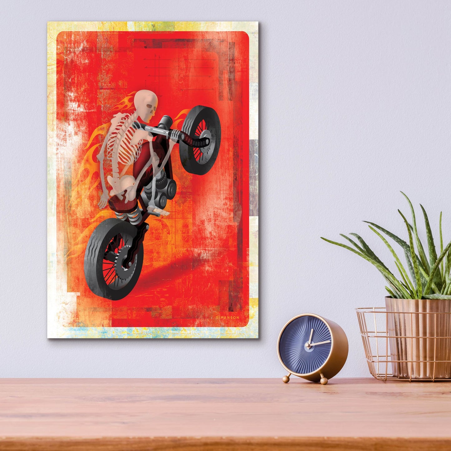 Epic Art 'Biker 2' by Greg Simanson, Acrylic Glass Wall Art,12x16