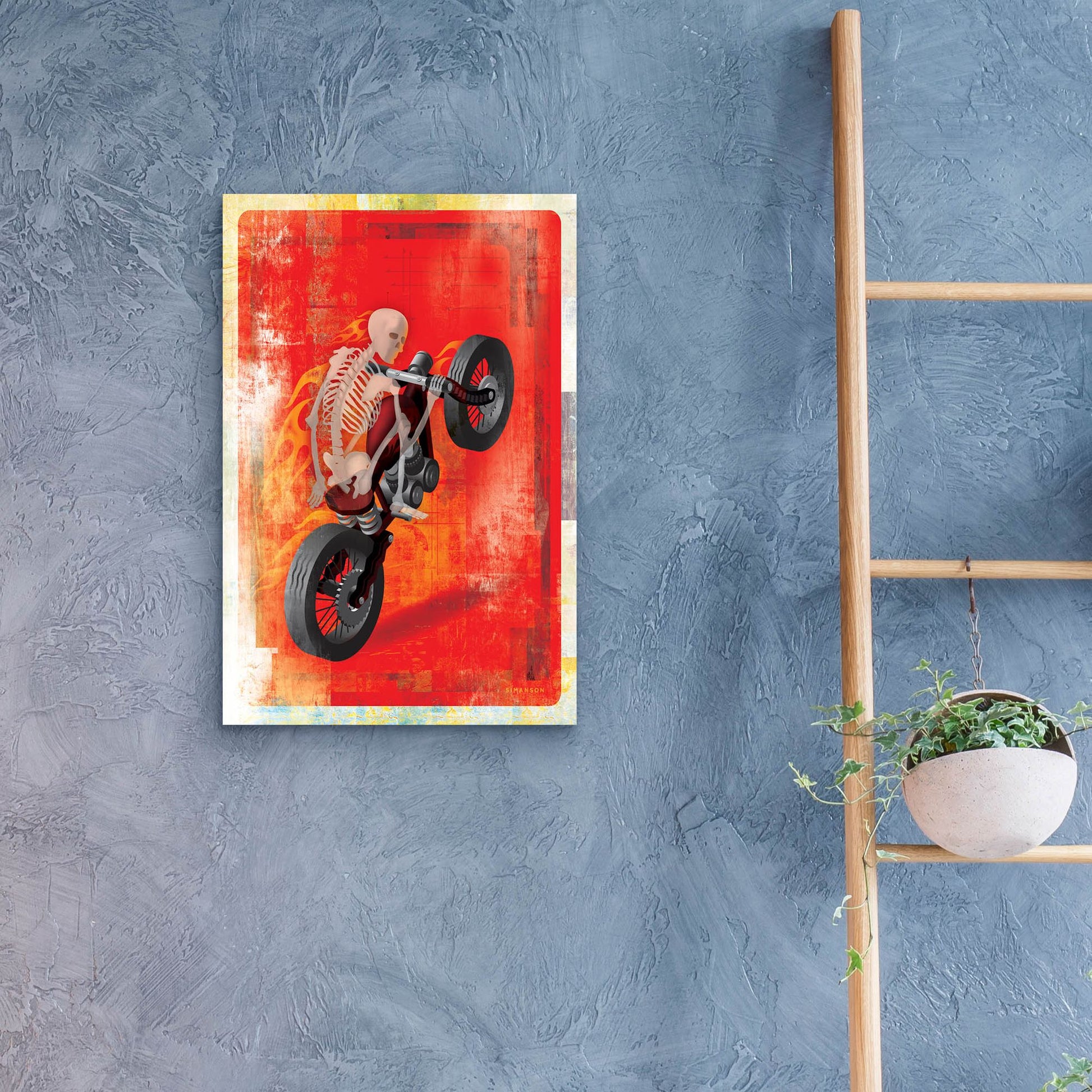 Epic Art 'Biker 2' by Greg Simanson, Acrylic Glass Wall Art,16x24
