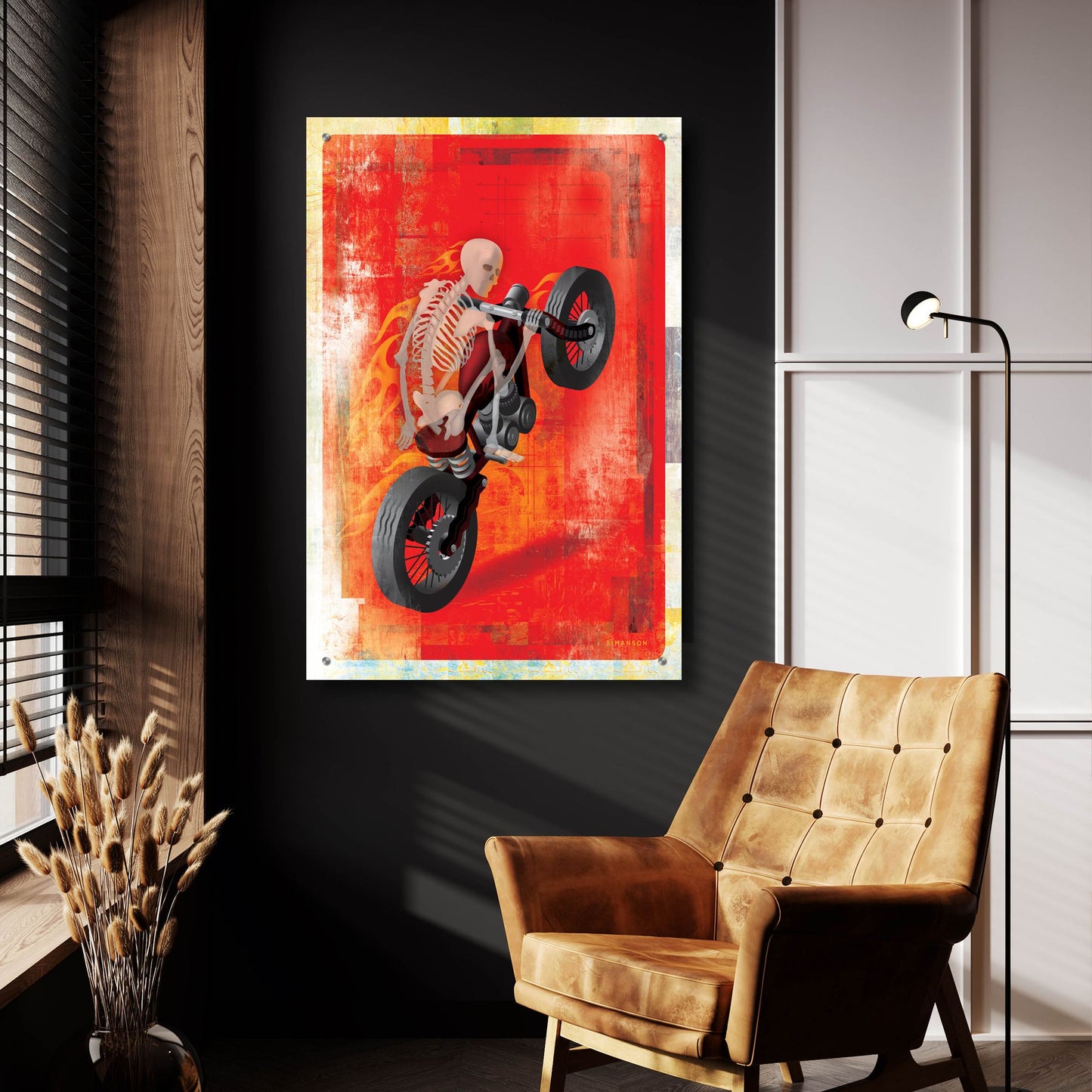 Epic Art 'Biker 2' by Greg Simanson, Acrylic Glass Wall Art,24x36