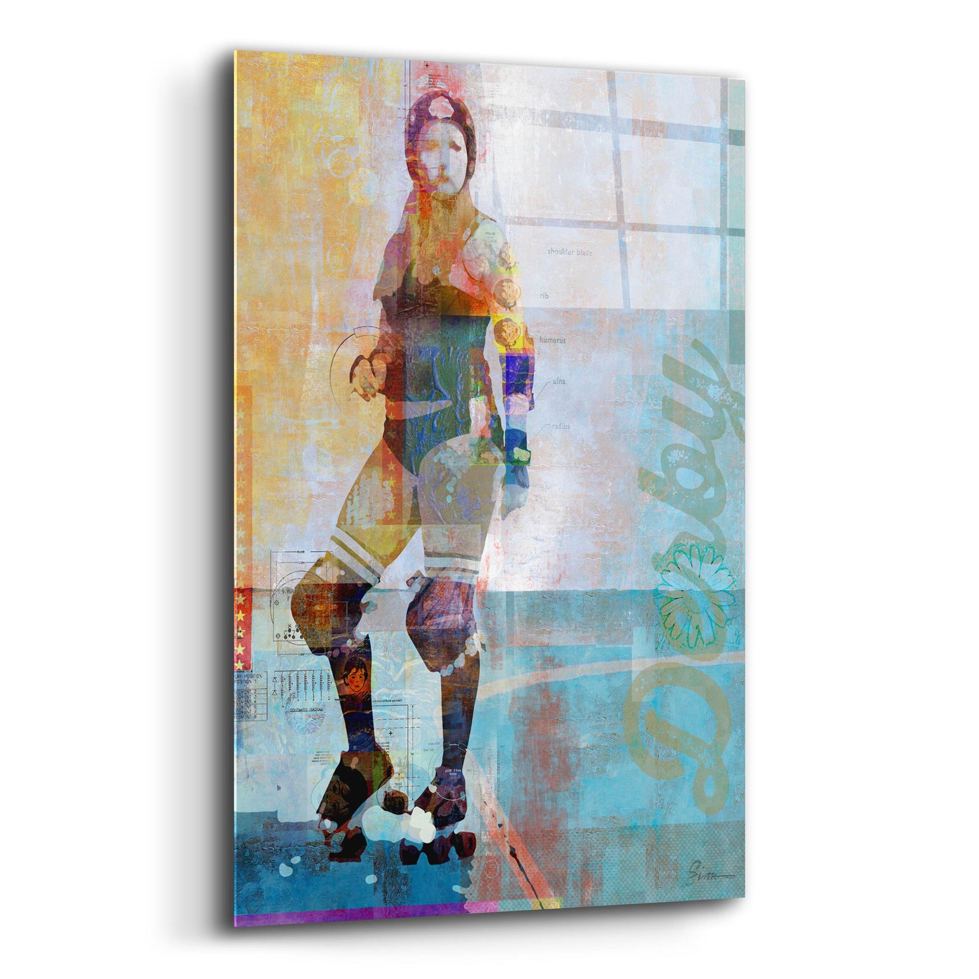 Epic Art 'Roller Derby' by Greg Simanson, Acrylic Glass Wall Art,12x16