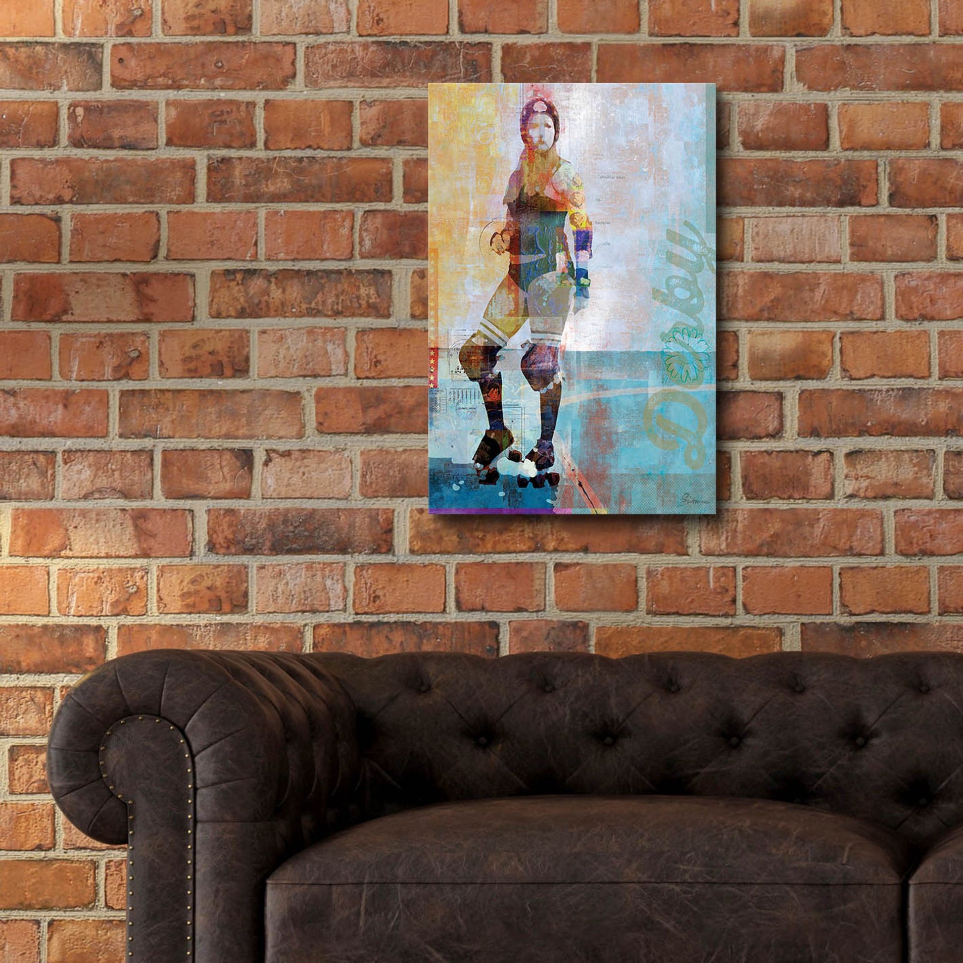 Epic Art 'Roller Derby' by Greg Simanson, Acrylic Glass Wall Art,16x24