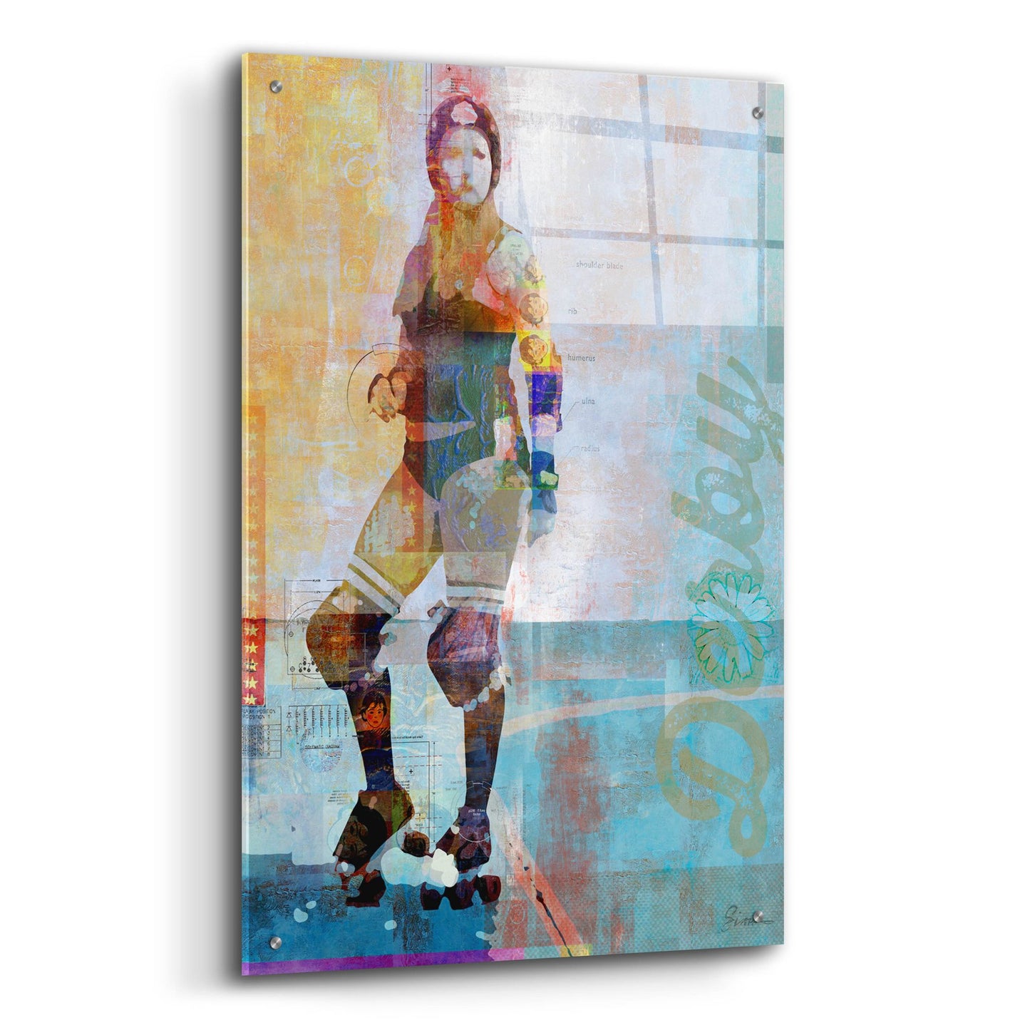 Epic Art 'Roller Derby' by Greg Simanson, Acrylic Glass Wall Art,24x36