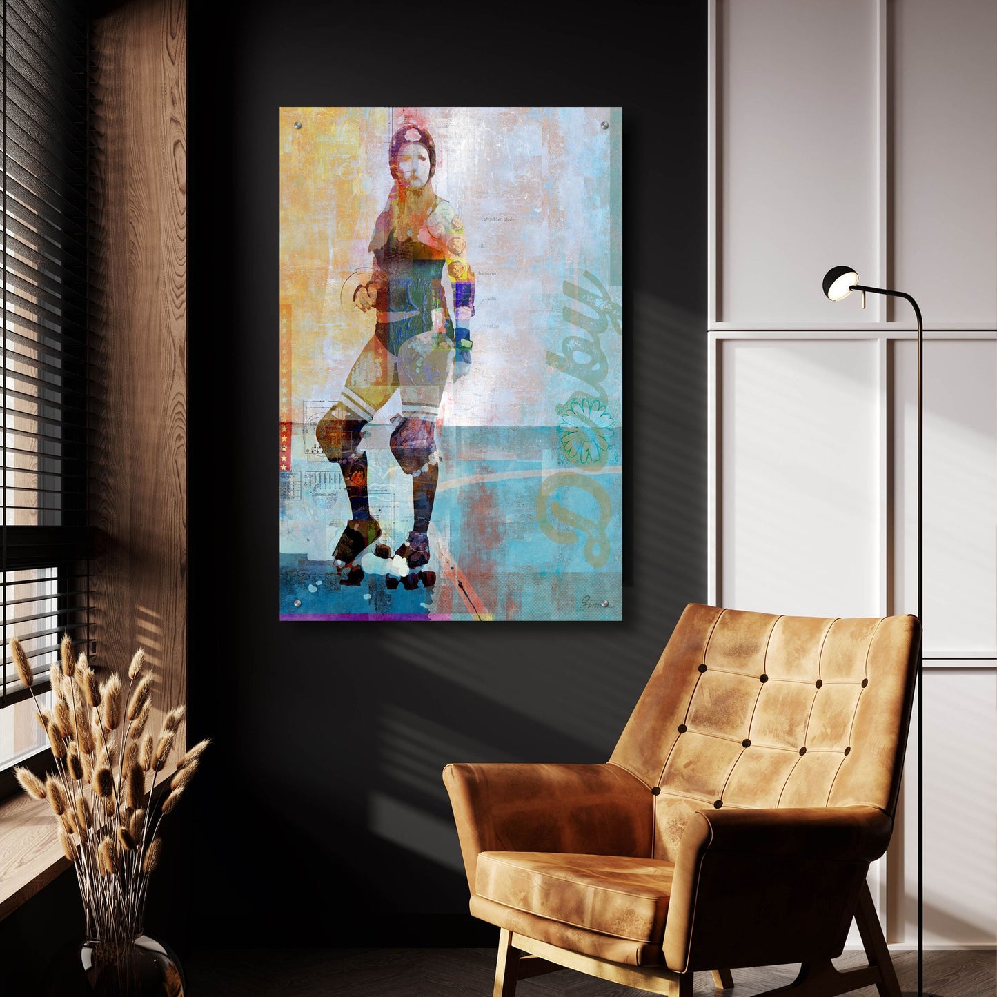 Epic Art 'Roller Derby' by Greg Simanson, Acrylic Glass Wall Art,24x36