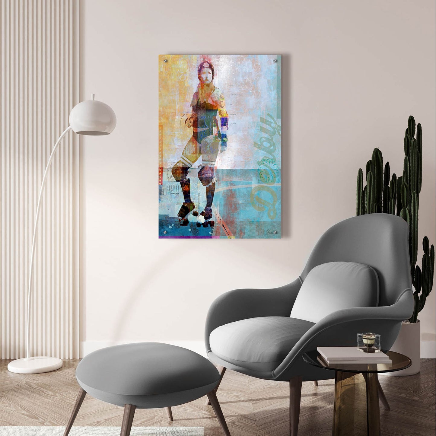 Epic Art 'Roller Derby' by Greg Simanson, Acrylic Glass Wall Art,24x36