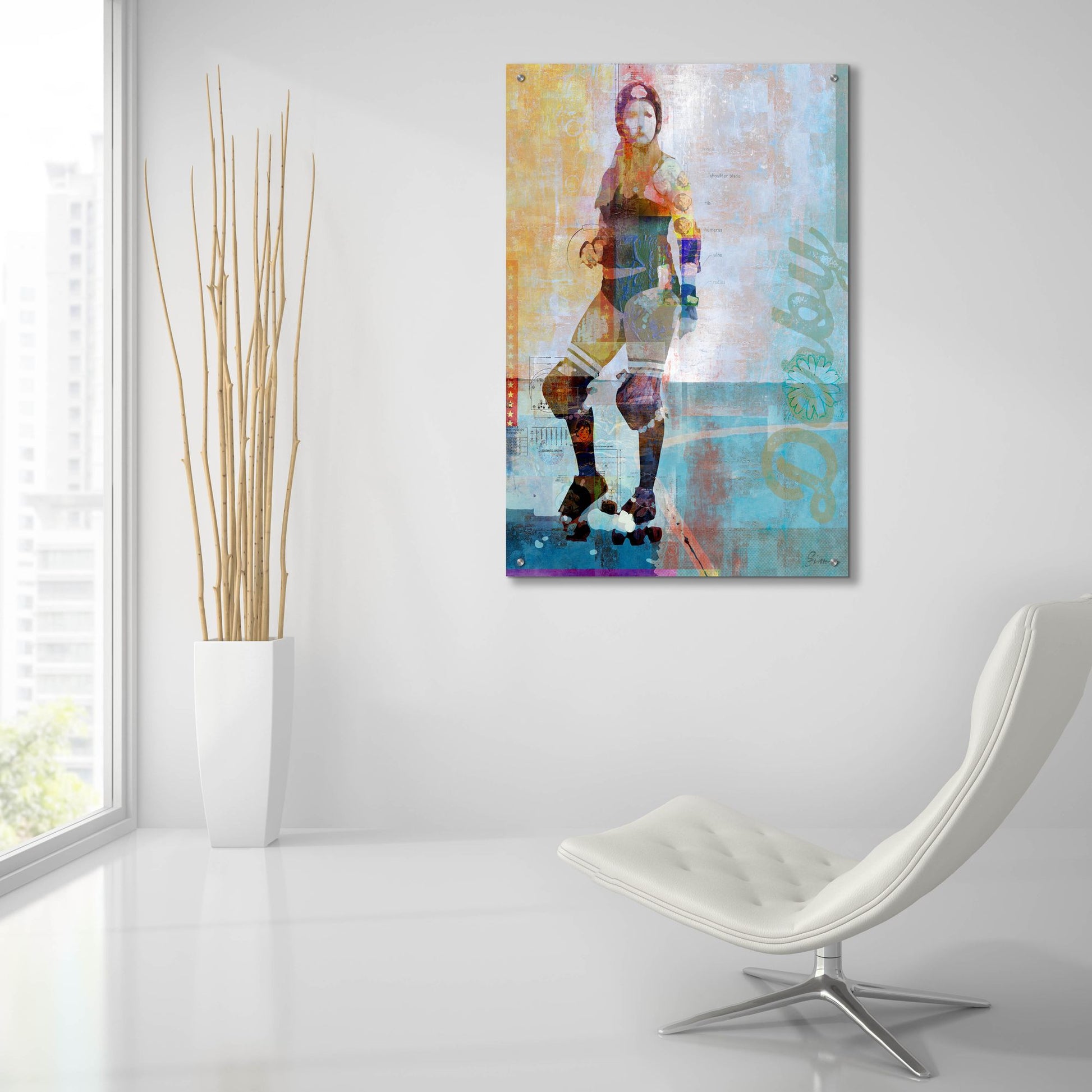 Epic Art 'Roller Derby' by Greg Simanson, Acrylic Glass Wall Art,24x36