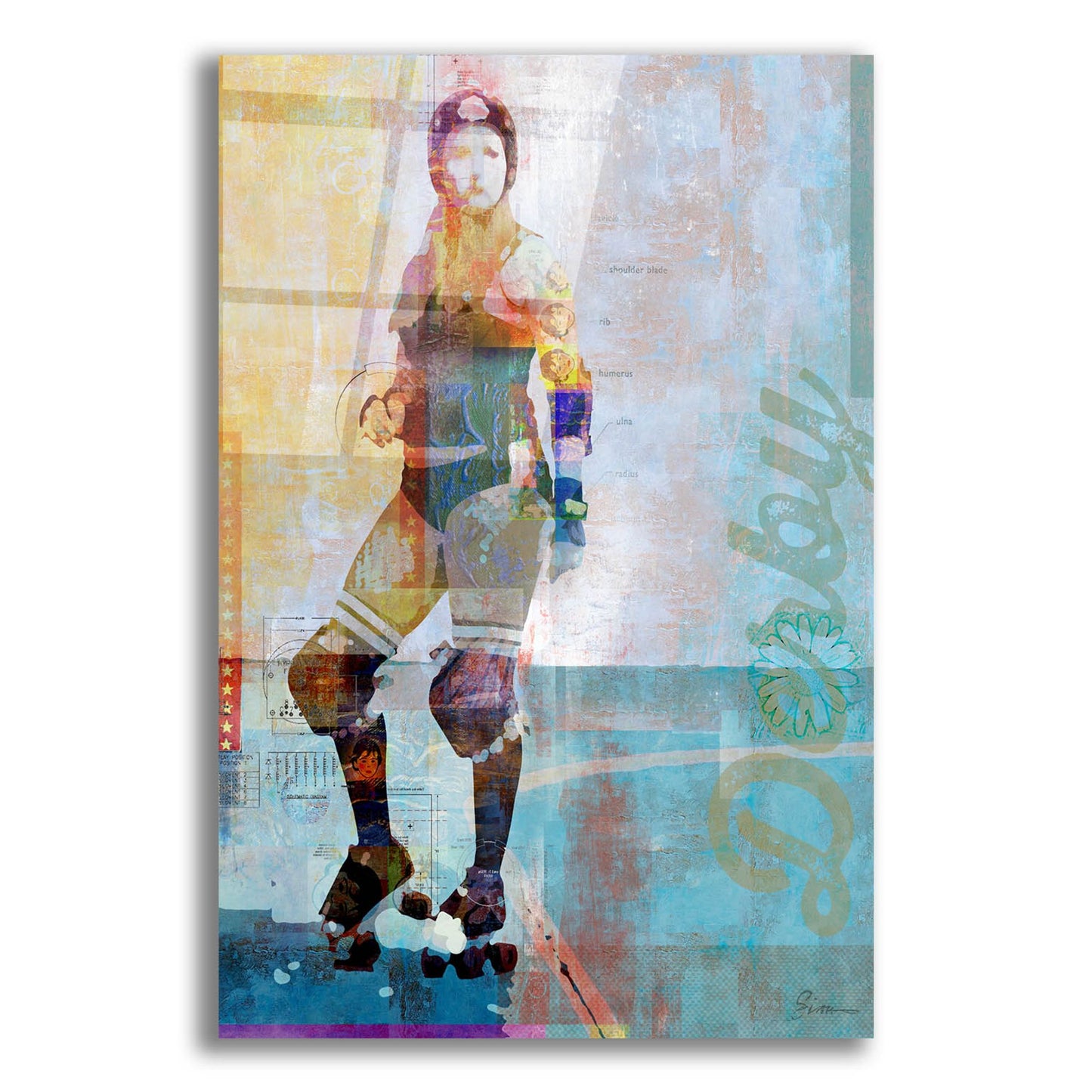 Epic Art 'Roller Derby' by Greg Simanson, Acrylic Glass Wall Art