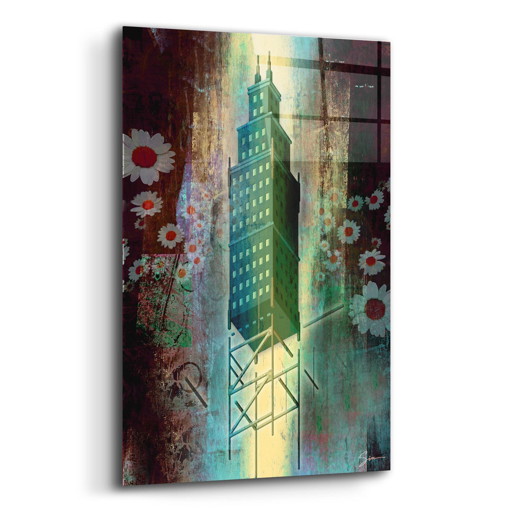 Epic Art 'Spring Time In The City' by Greg Simanson, Acrylic Glass Wall Art,12x16