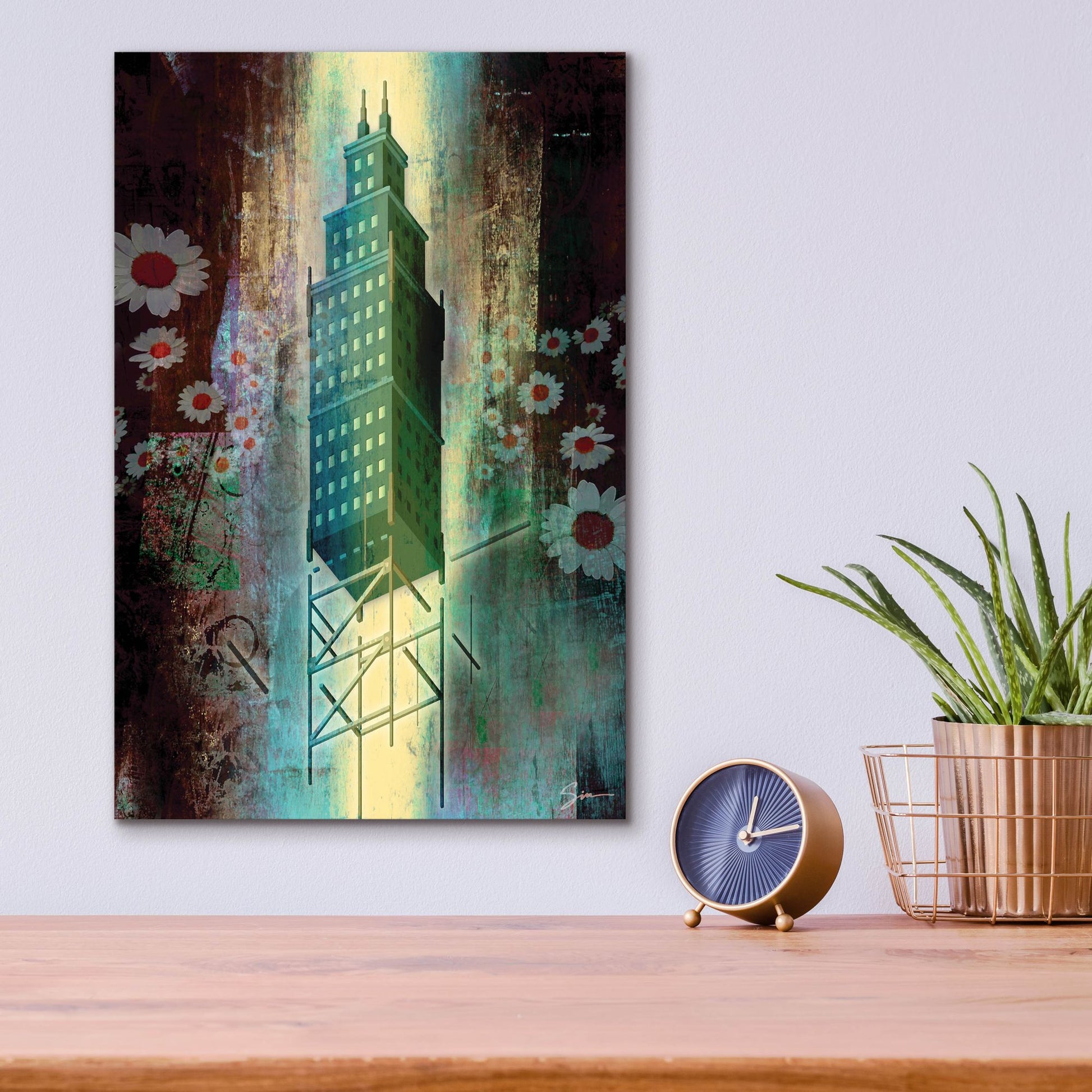 Epic Art 'Spring Time In The City' by Greg Simanson, Acrylic Glass Wall Art,12x16