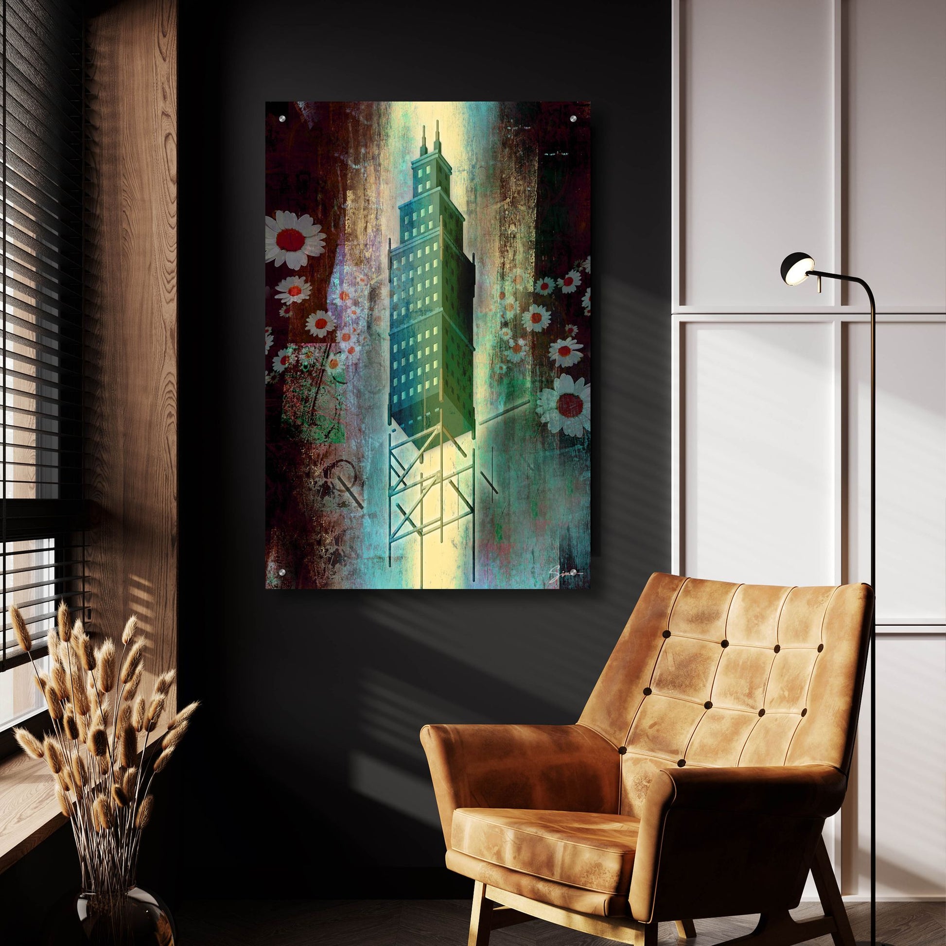 Epic Art 'Spring Time In The City' by Greg Simanson, Acrylic Glass Wall Art,24x36